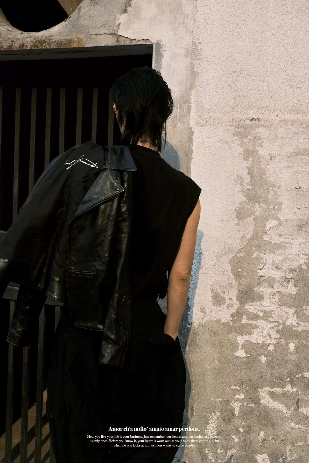 Yohji Yamamoto 2016AW Sheepskin Biker Jacket — label