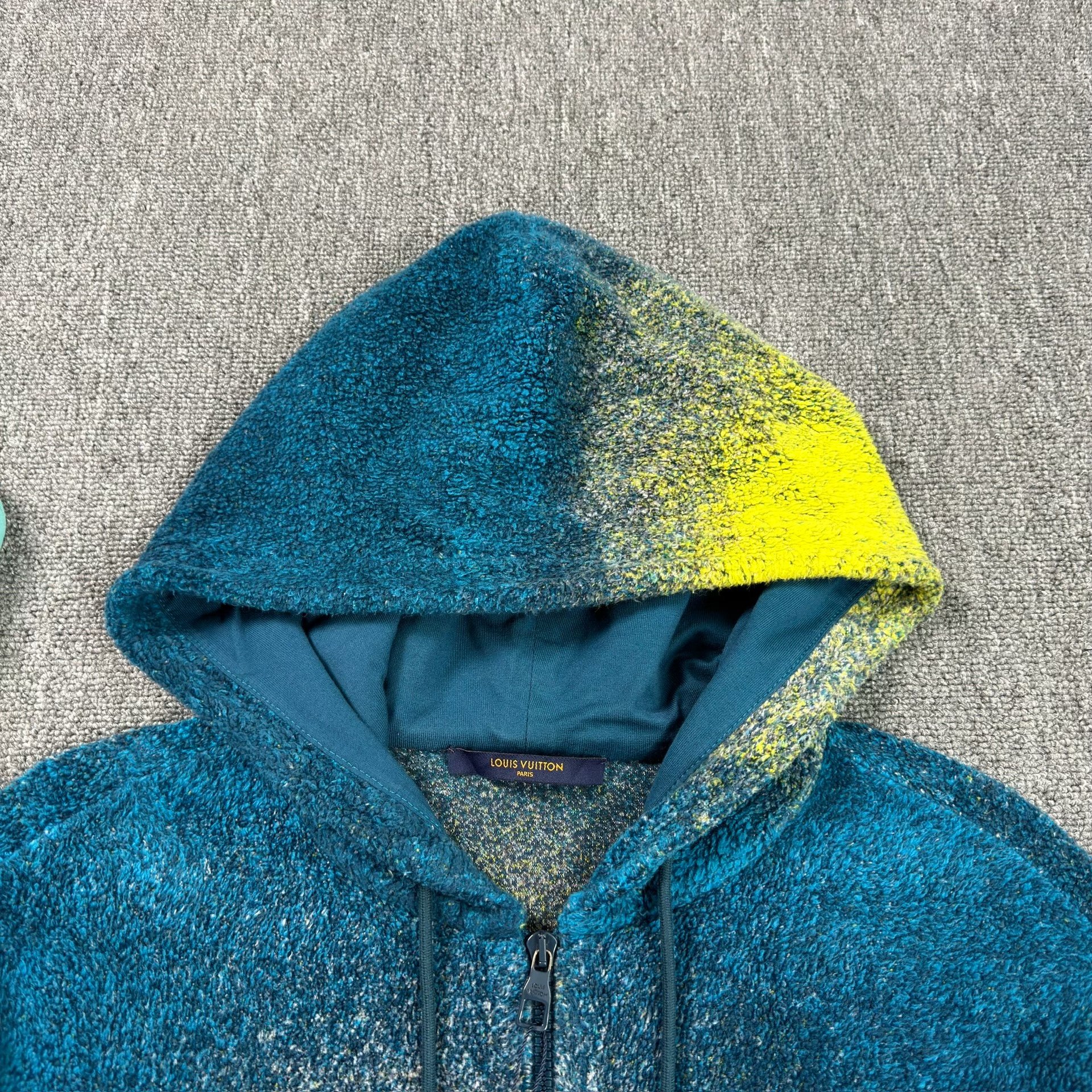 Louis Vuitton Blue Gradient Zip Hoodie — detail