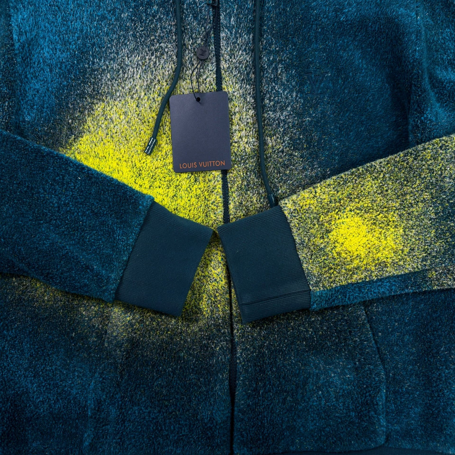 Louis Vuitton Blue Gradient Zip Hoodie — back