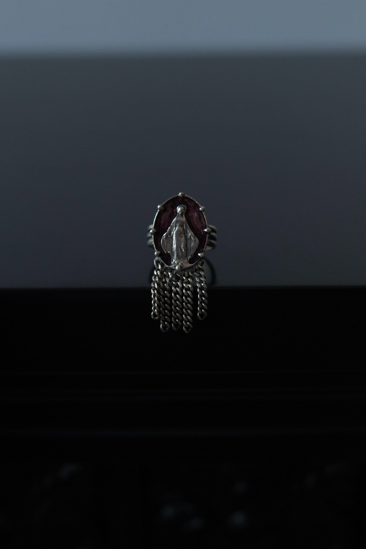 Jean Paul Gaultier Archive Silver Red Ring — detail