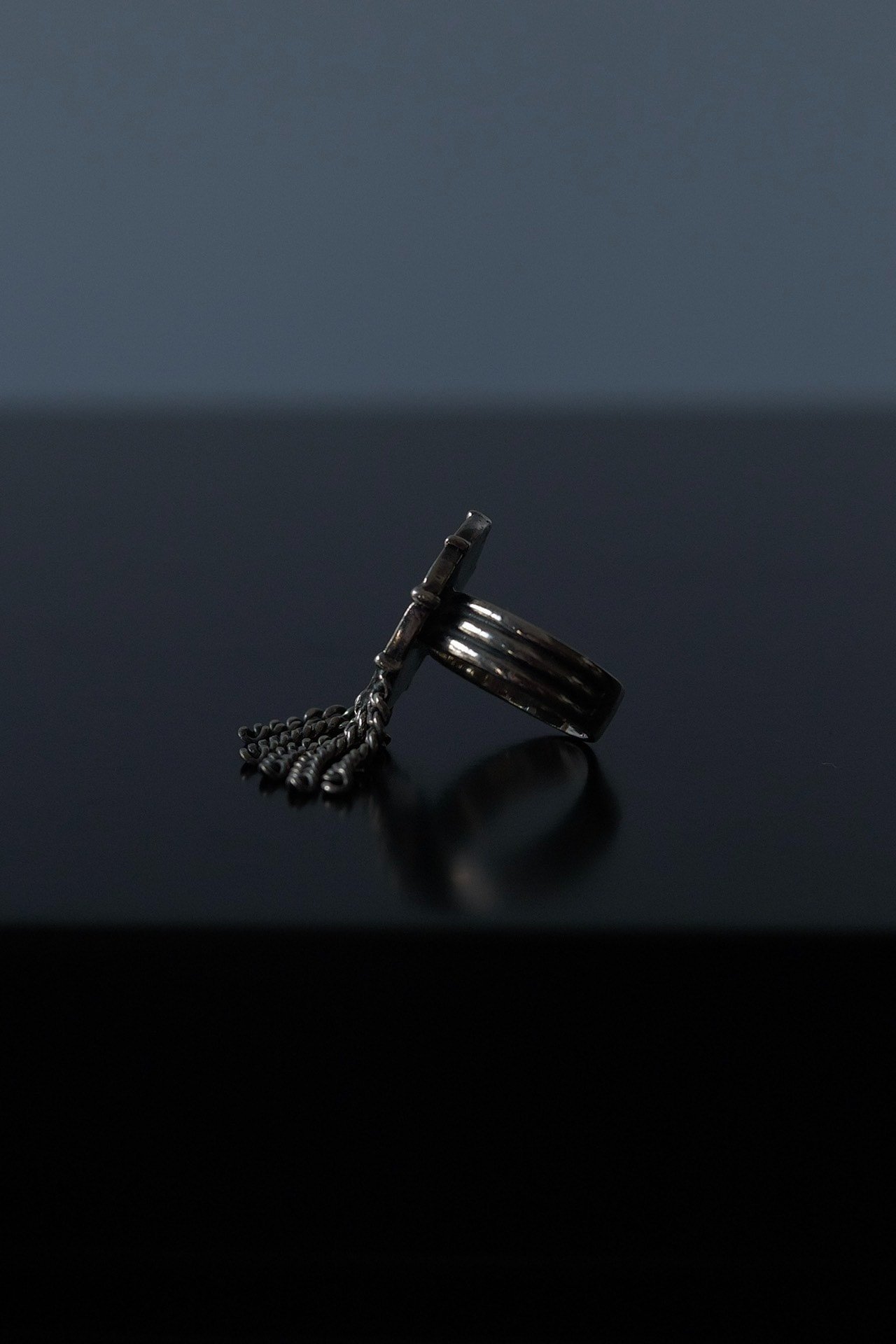 Jean Paul Gaultier Archive Silver Red Ring — back