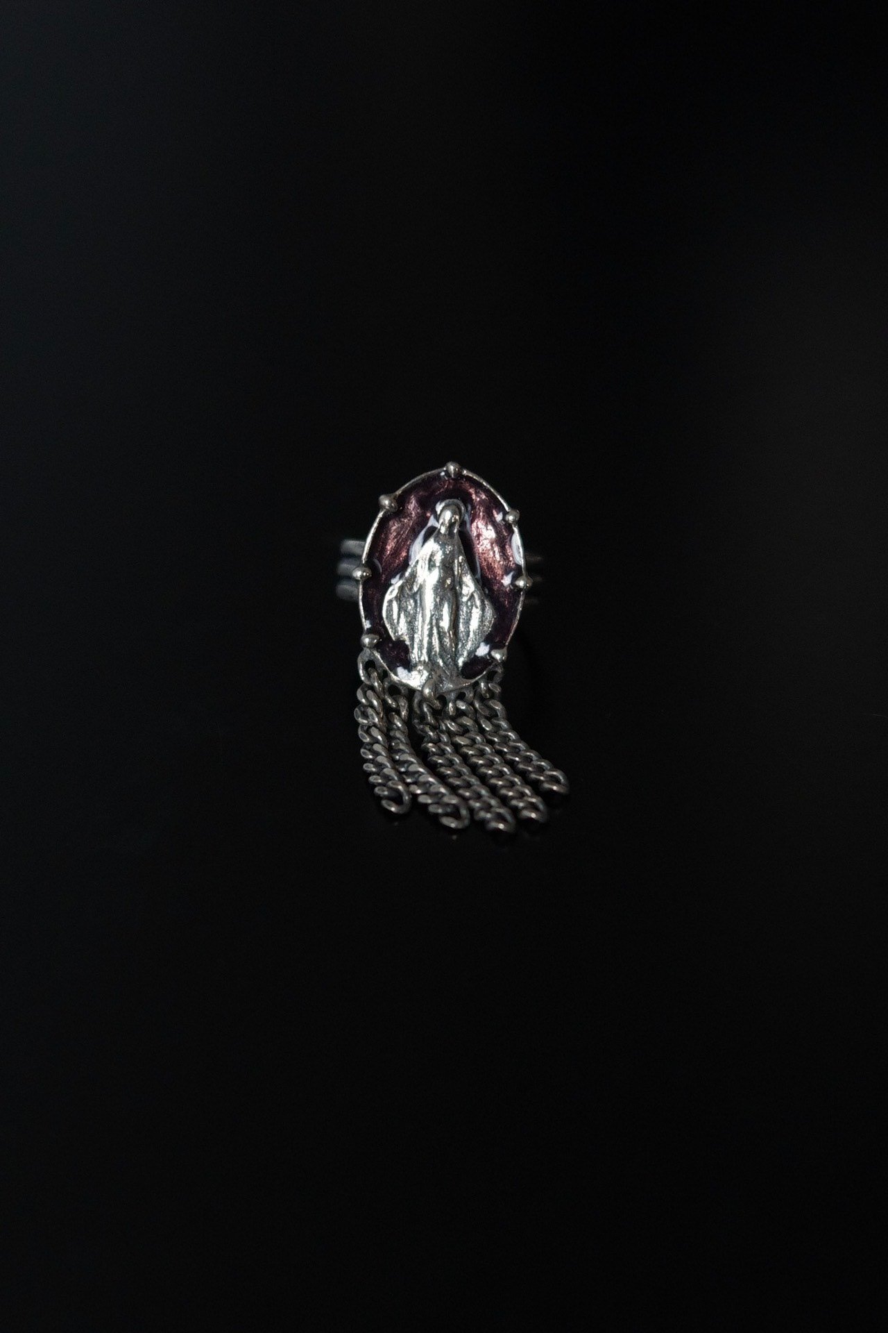 Jean Paul Gaultier Archive Silver Red Ring — label