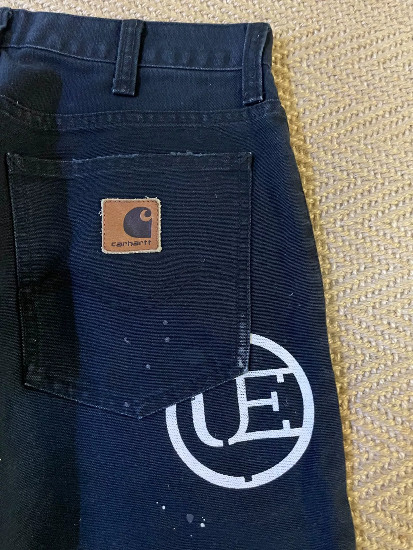 UE x Carhartt Damaged Casual Pants — detail