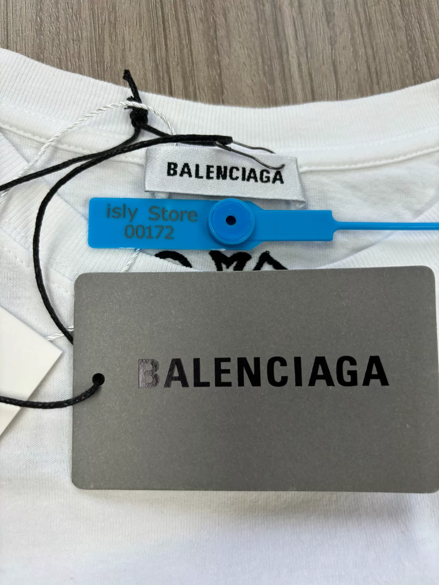 Balenciaga Gothic Font Back Print T-Shirt — back