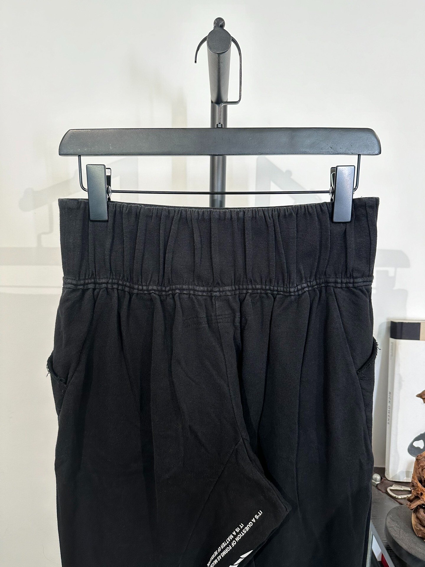 Julius_7 Nilos Black Sporty Sweatpants — back