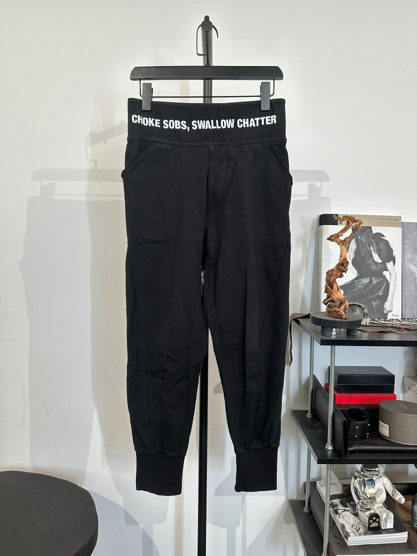 Julius_7 Nilos Black Sporty Sweatpants — front