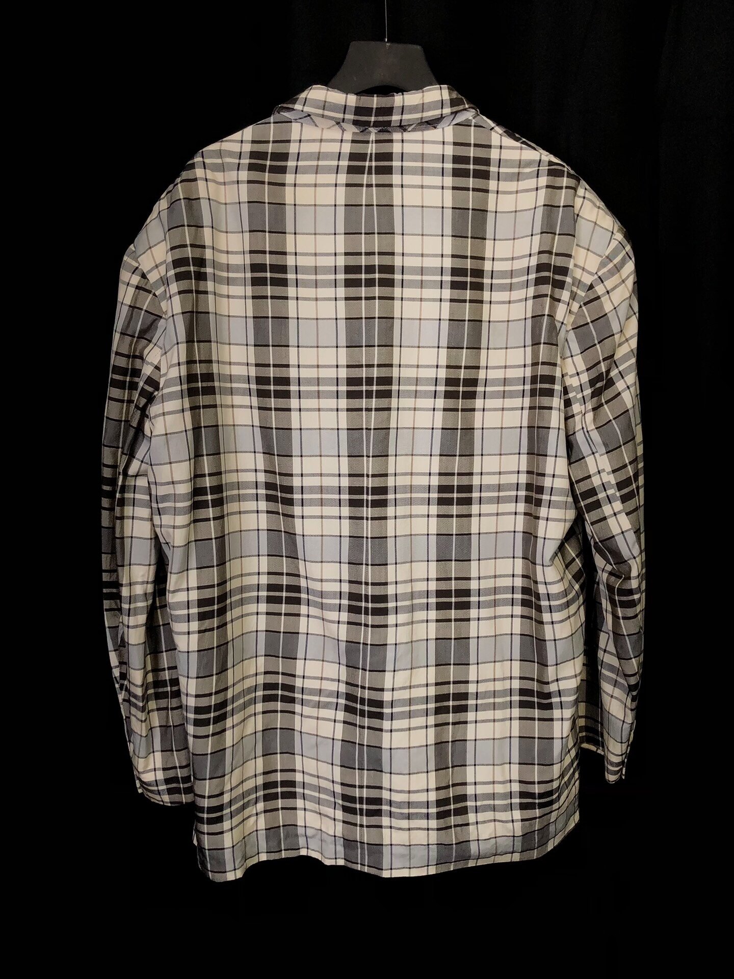 Comme des Garçons 1987SS Silk Plaid Coat — detail