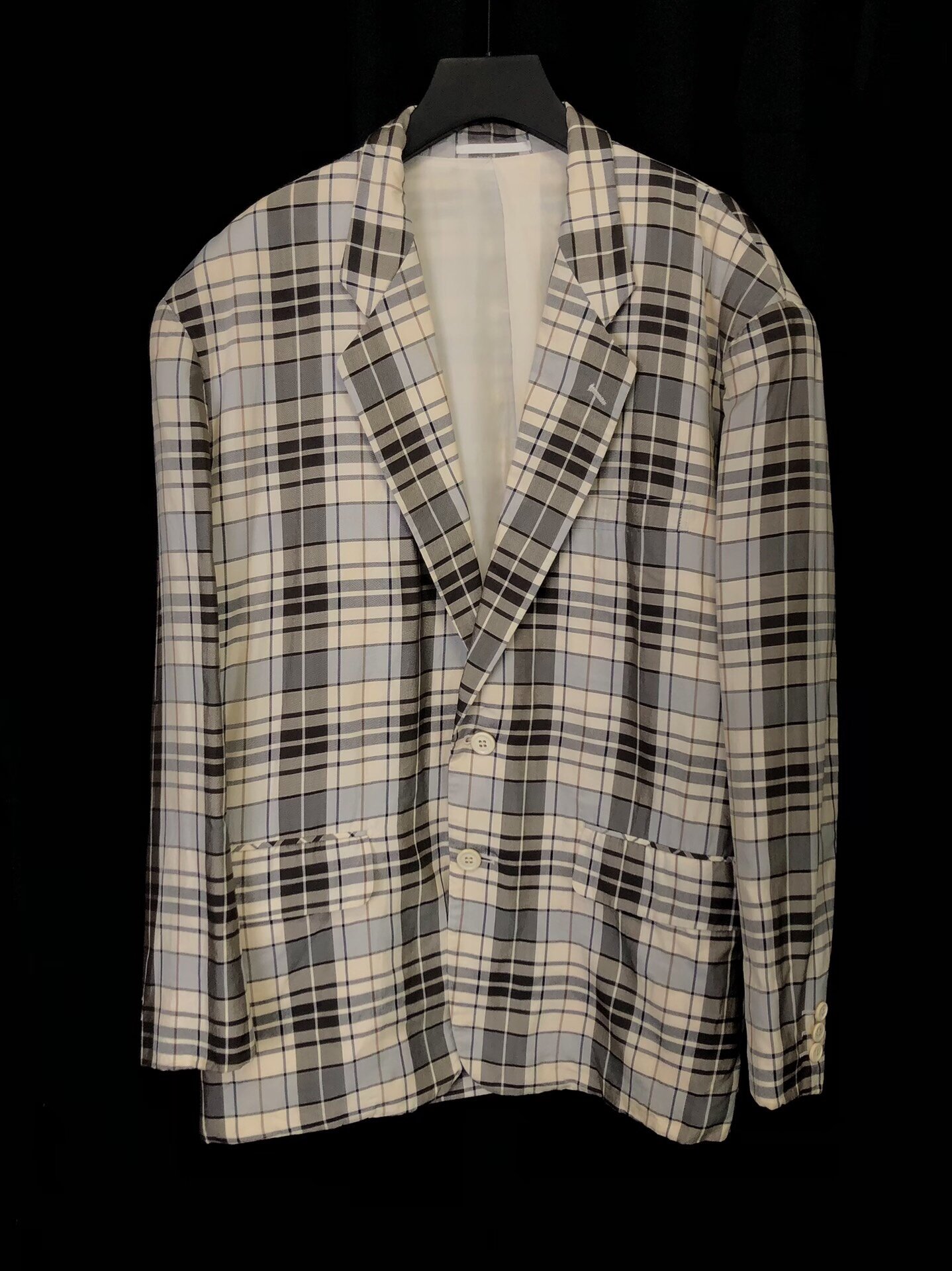 Comme des Garçons 1987SS Silk Plaid Coat