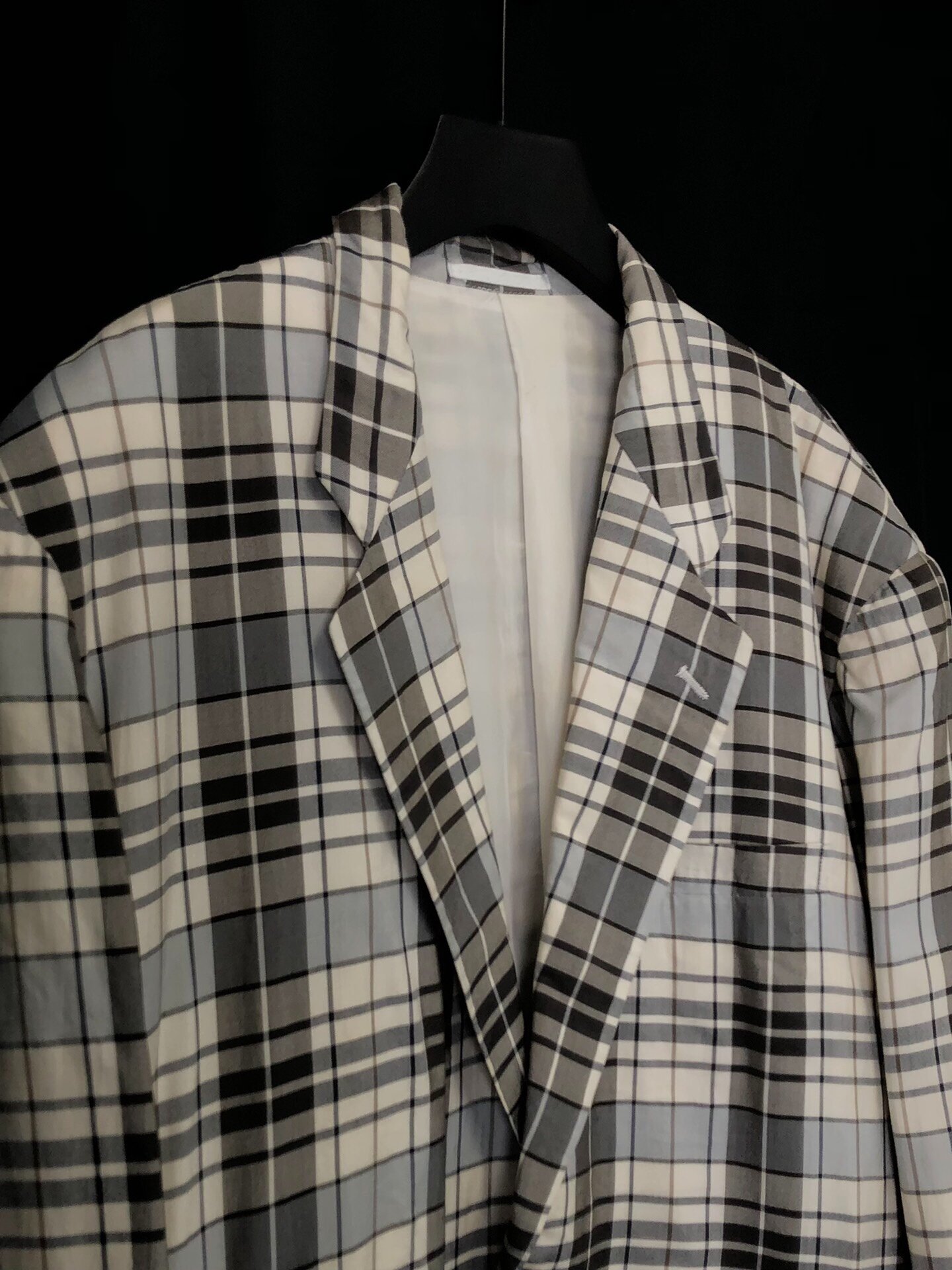 Comme des Garçons 1987SS Silk Plaid Coat — back