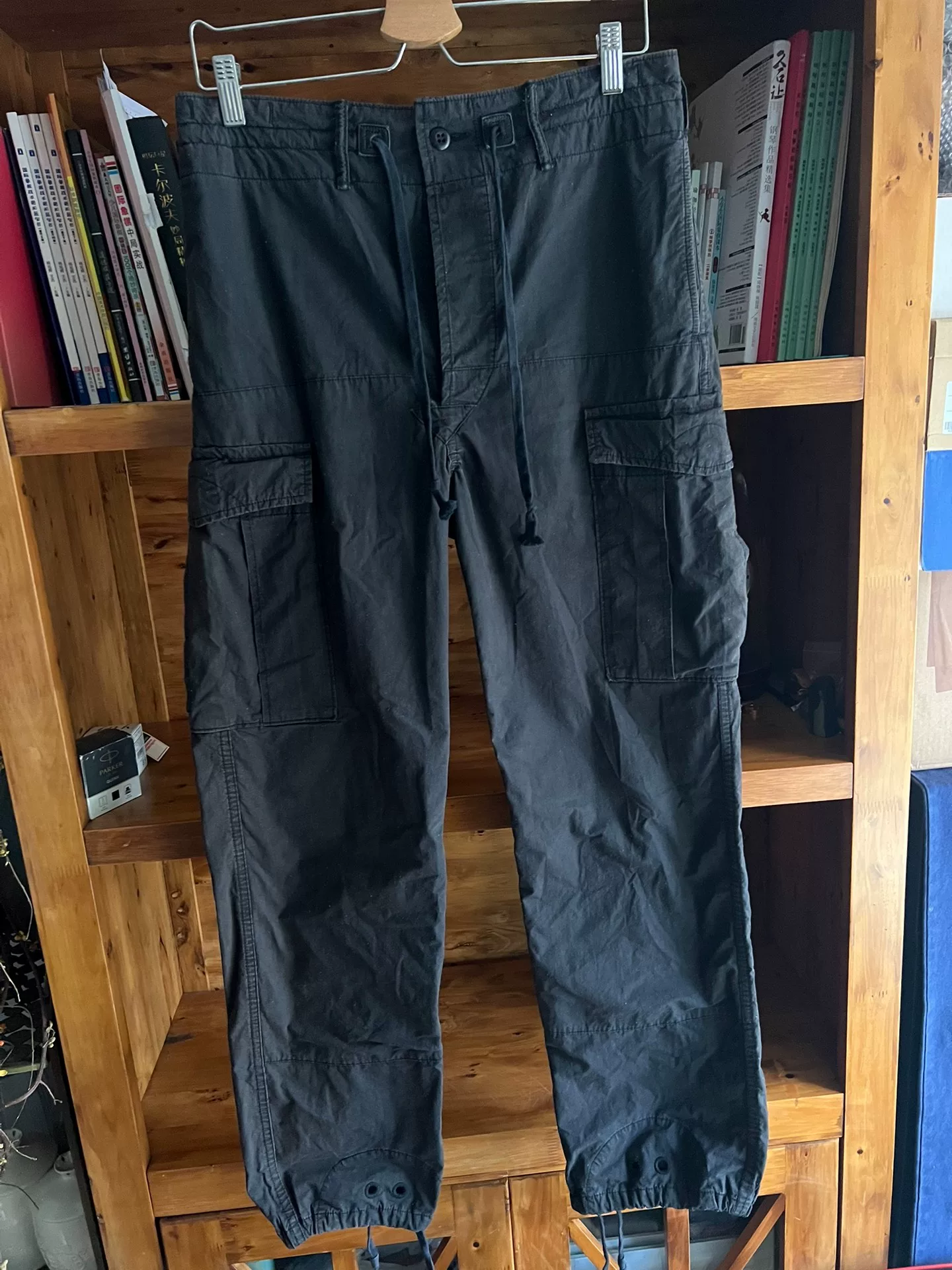 RRL Double RL Cotton-Blend Cargo Pants — front