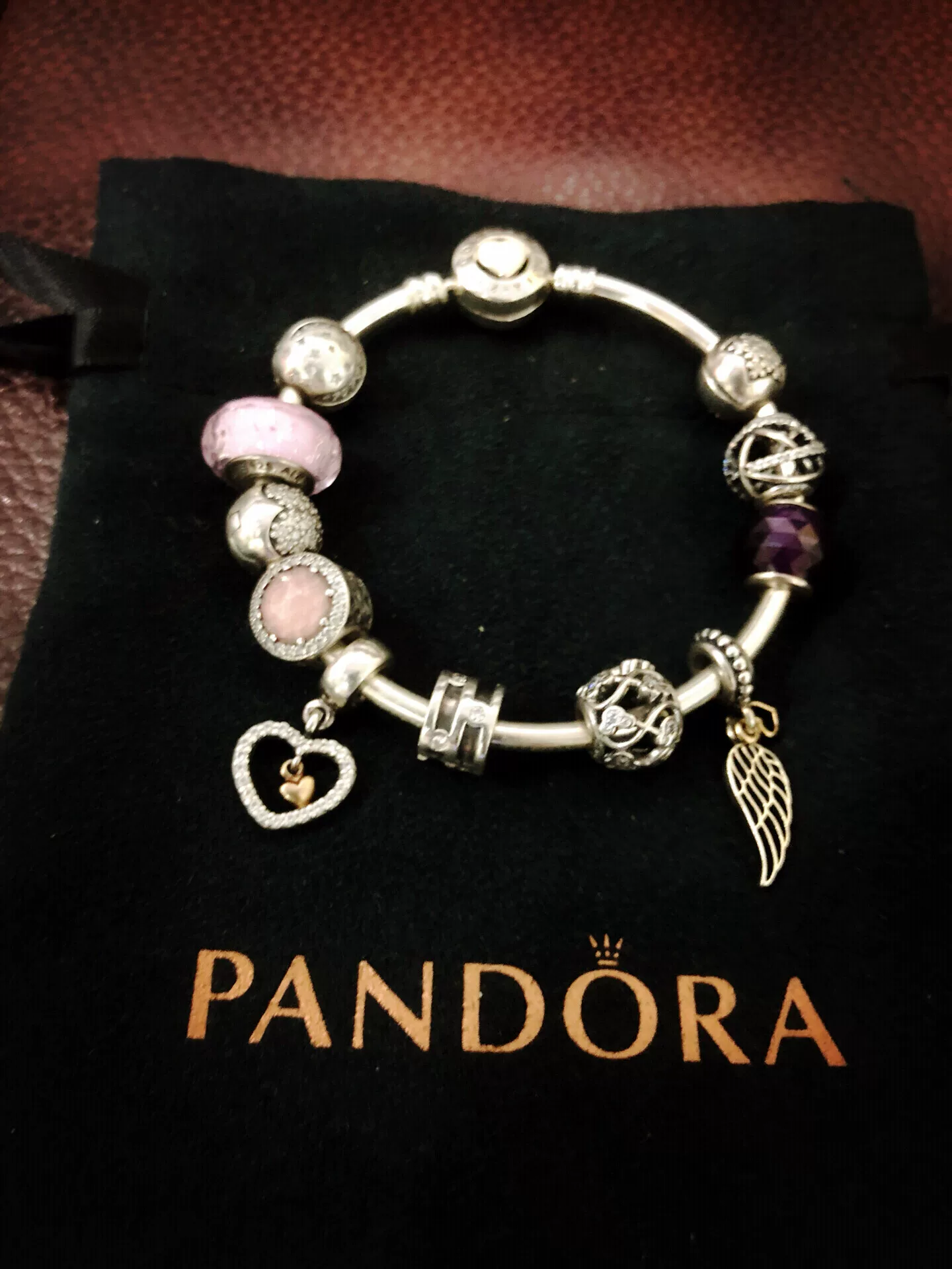 Silver Pandora Bracelet with Charms
