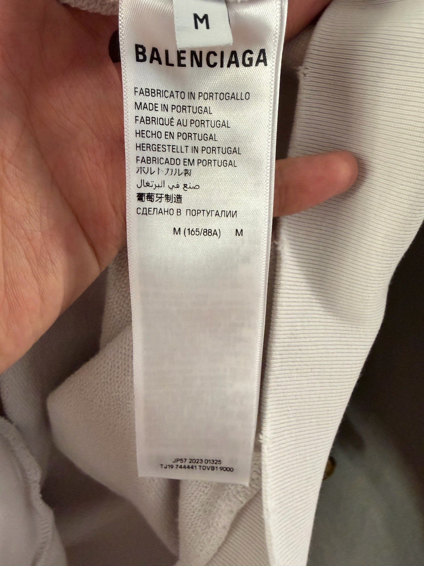 Balenciaga Tape Letter Print Hoodie — label