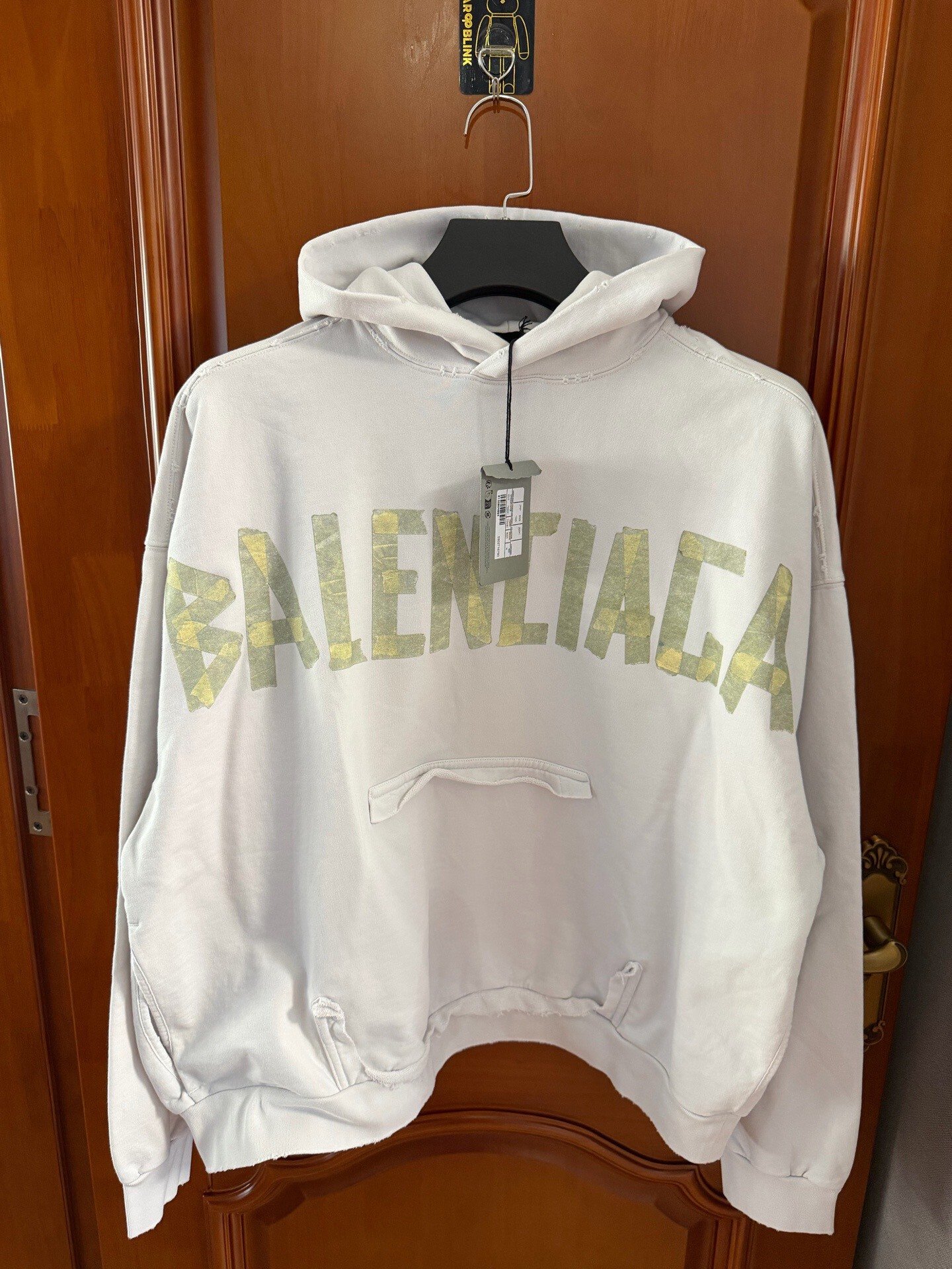 Balenciaga Tape Letter Print Hoodie