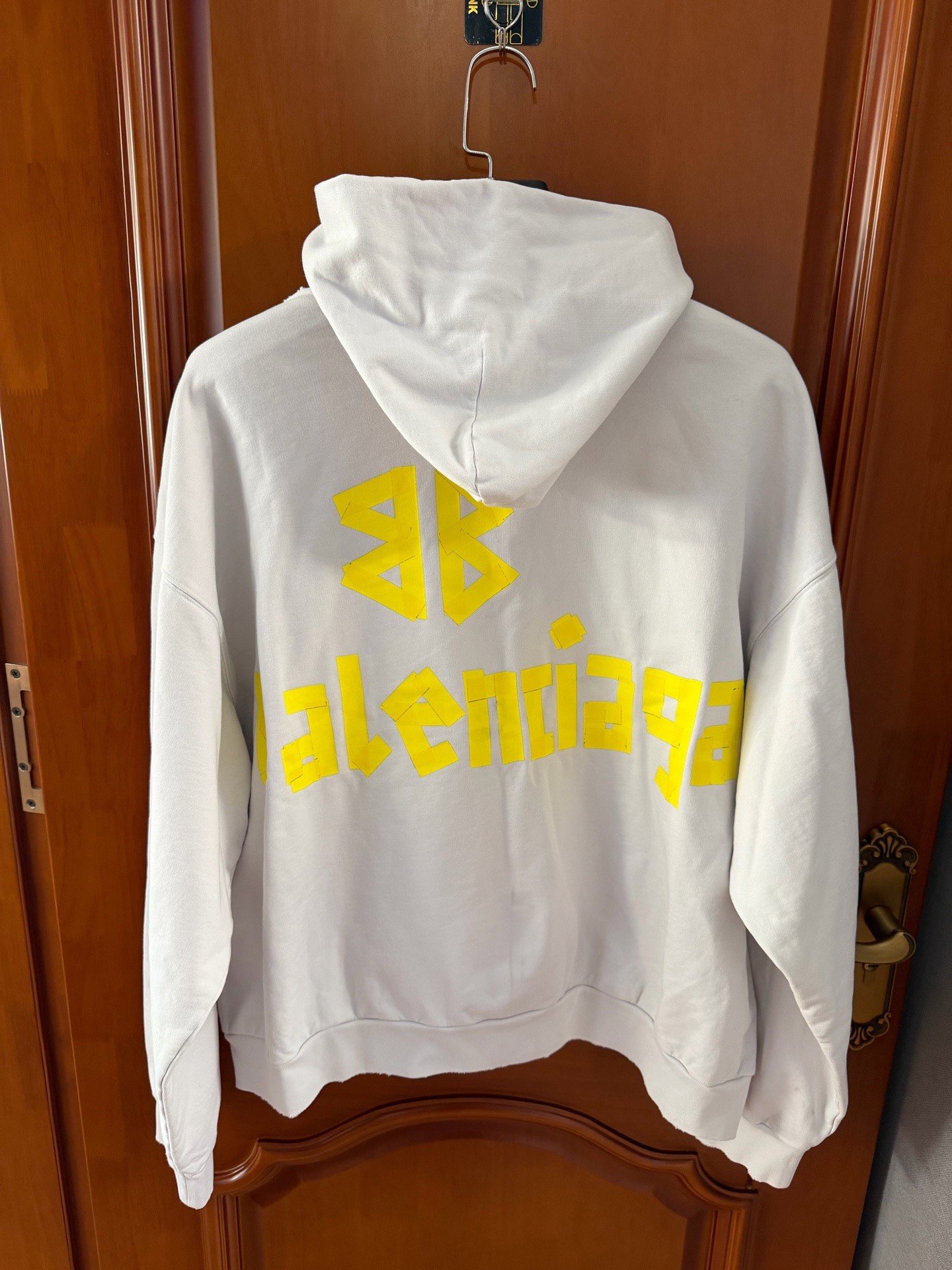 Balenciaga Tape Letter Print Hoodie — front