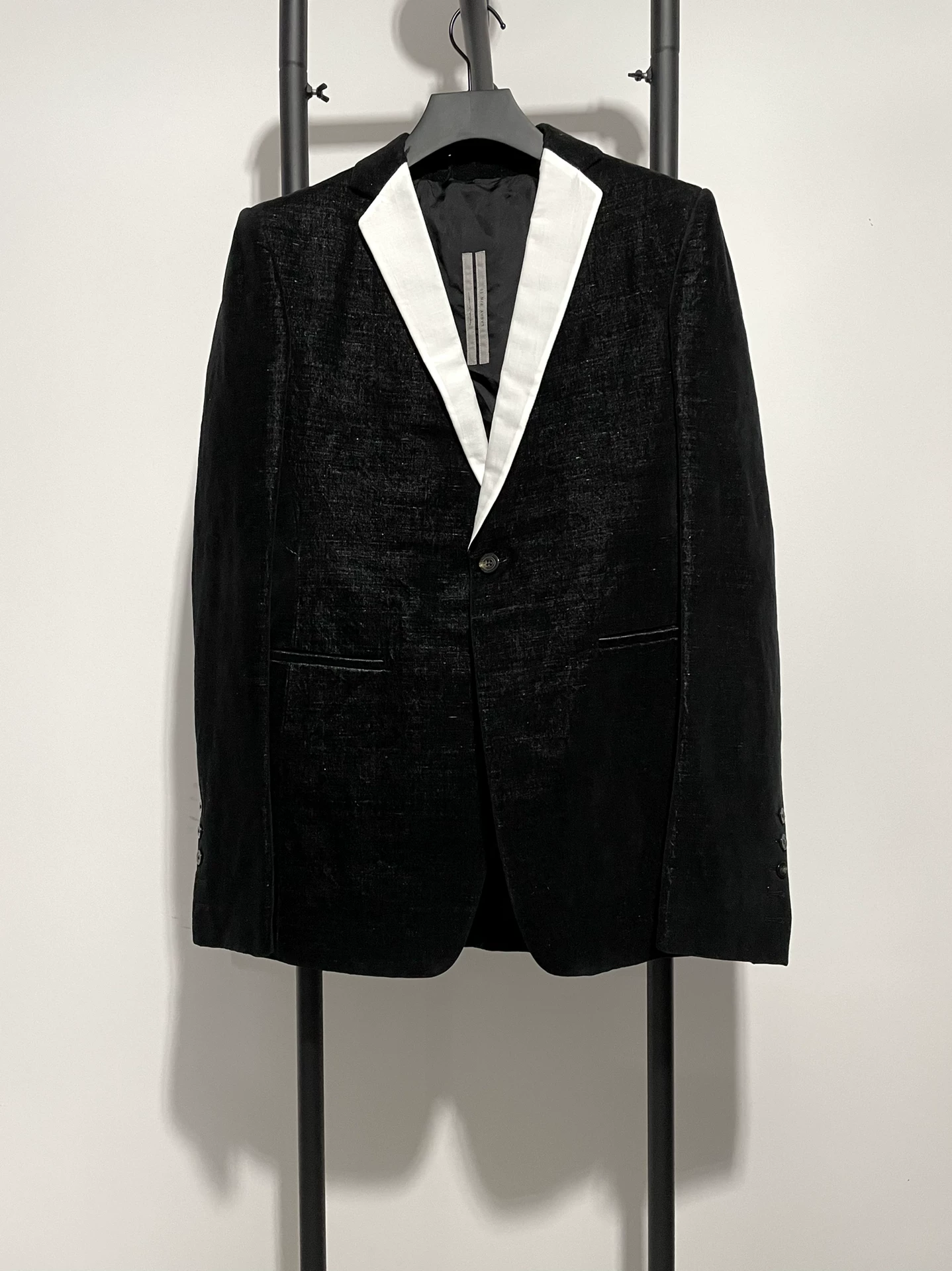 Rick Owens Black Velvet Blazer