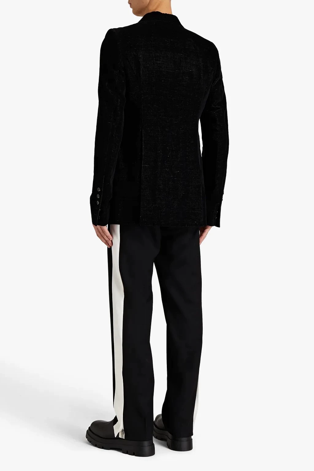 Rick Owens Black Velvet Blazer — label