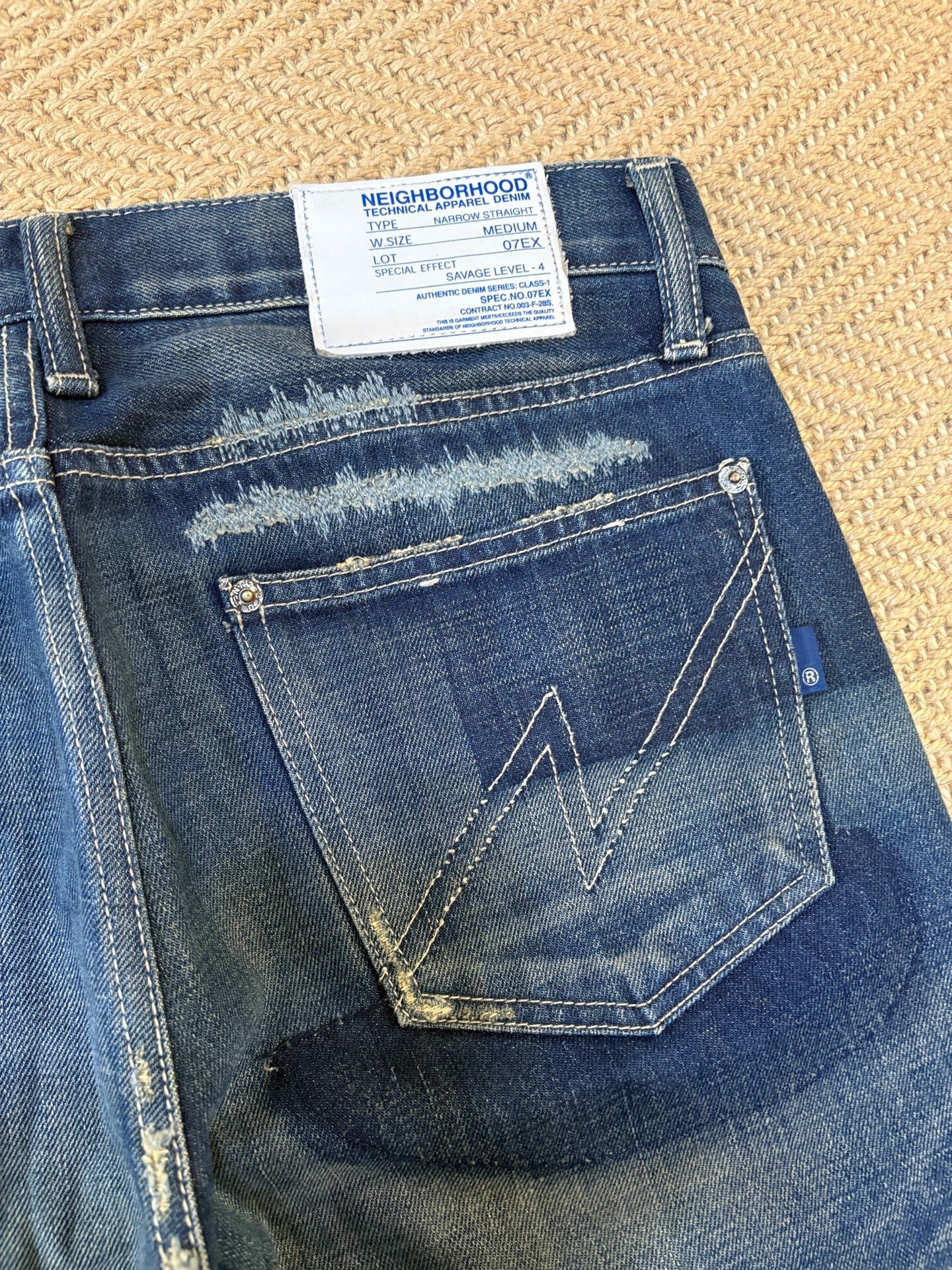 Neighborhood 2007 SCAB Distressed Jeans — label