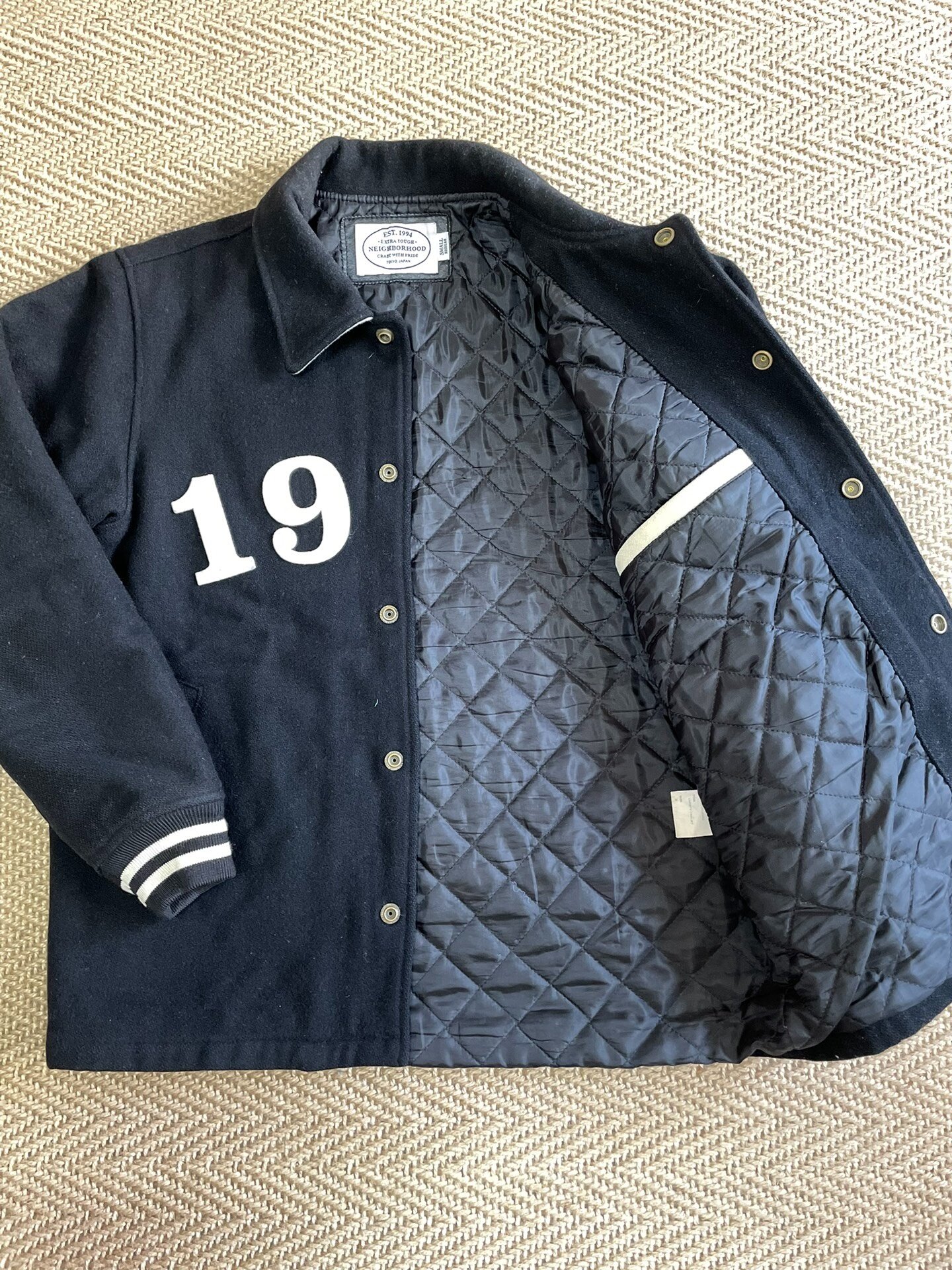 Neighborhood Varsity Thick Cotton Jacket — detail