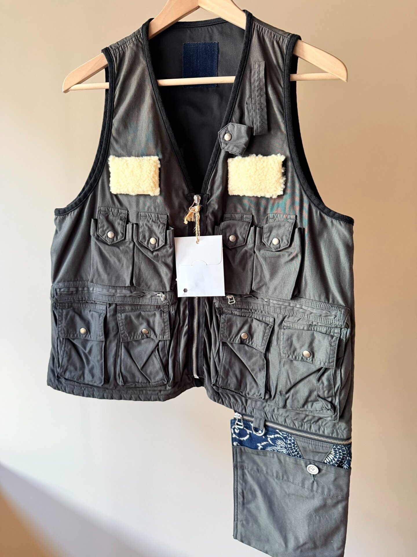 visvim ict fisherman vest 21ss black