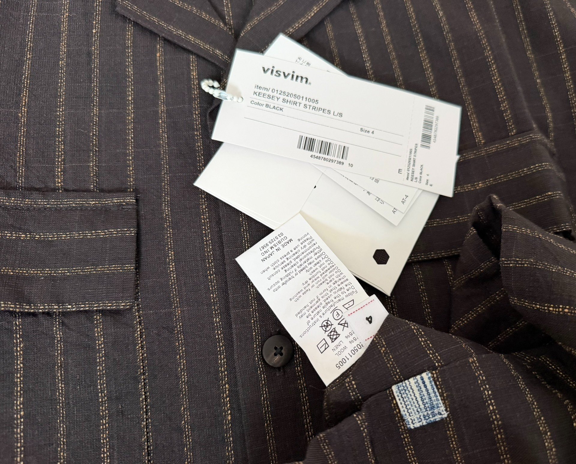 VISVIM 25AW KEESEY SHIRT STRIPES L/S — detail