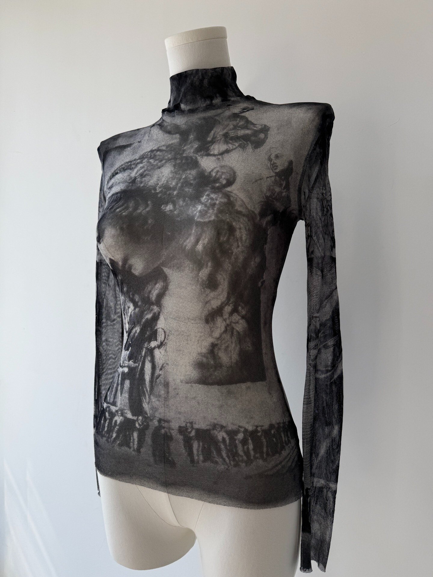 Jean Paul Gaultier Mesh See-Through Top — detail