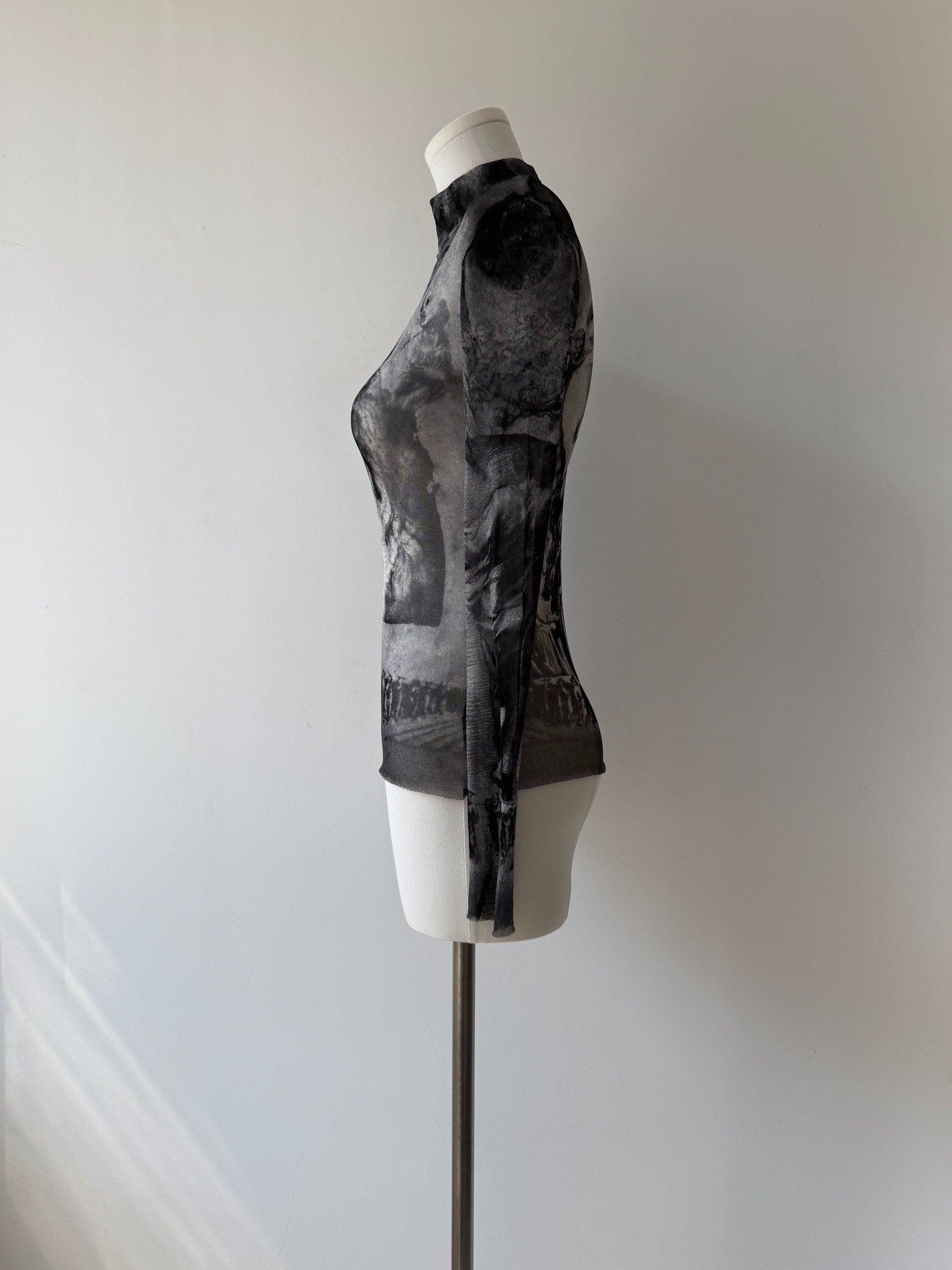 Jean Paul Gaultier Mesh See-Through Top — label