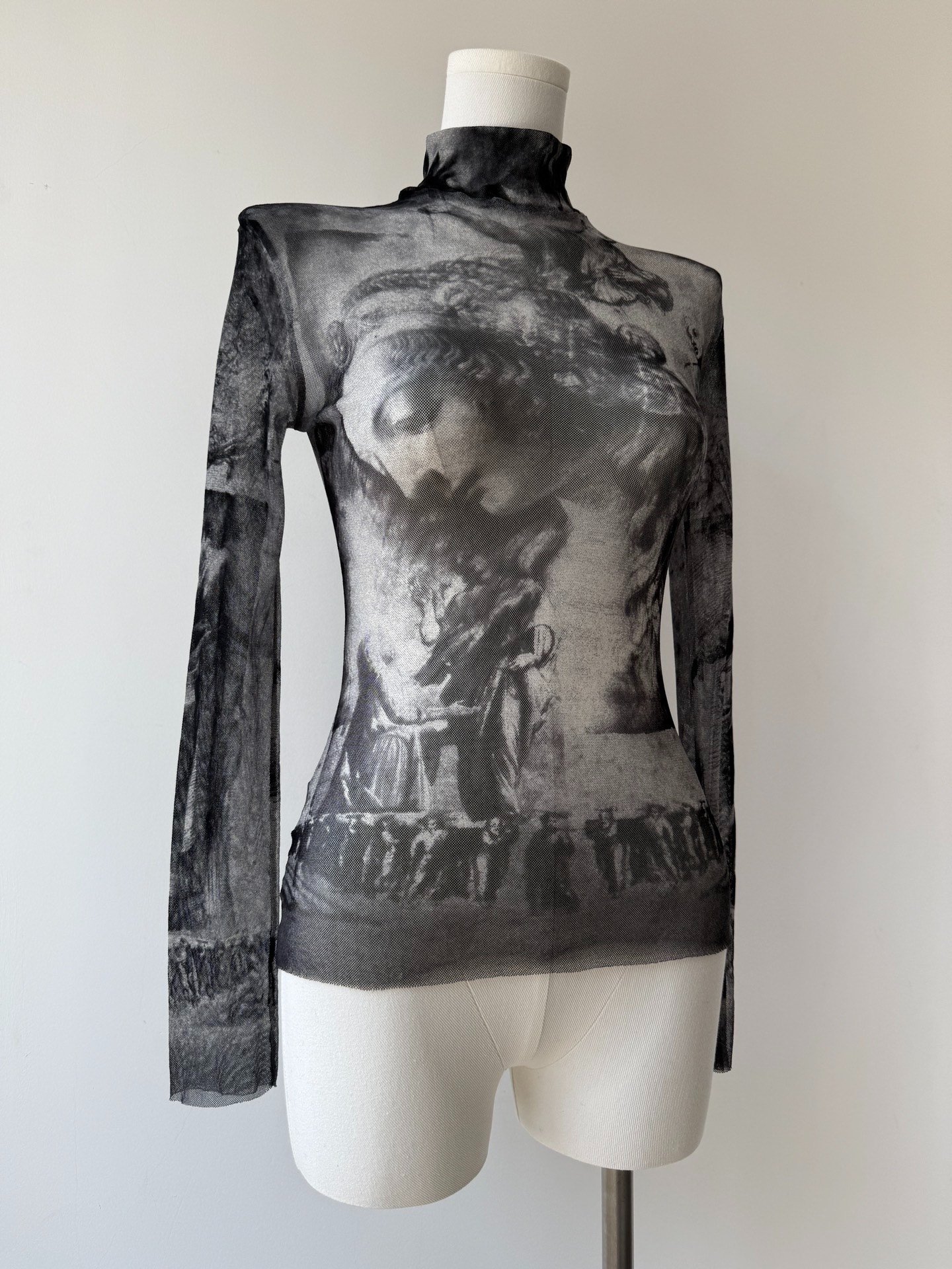 Jean Paul Gaultier Mesh See-Through Top — back