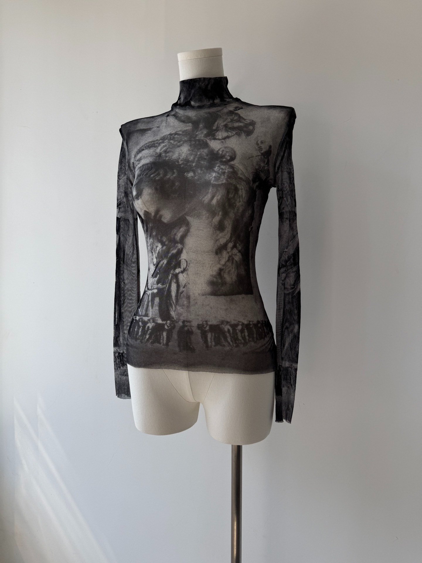 Jean Paul Gaultier Mesh See-Through Top — front