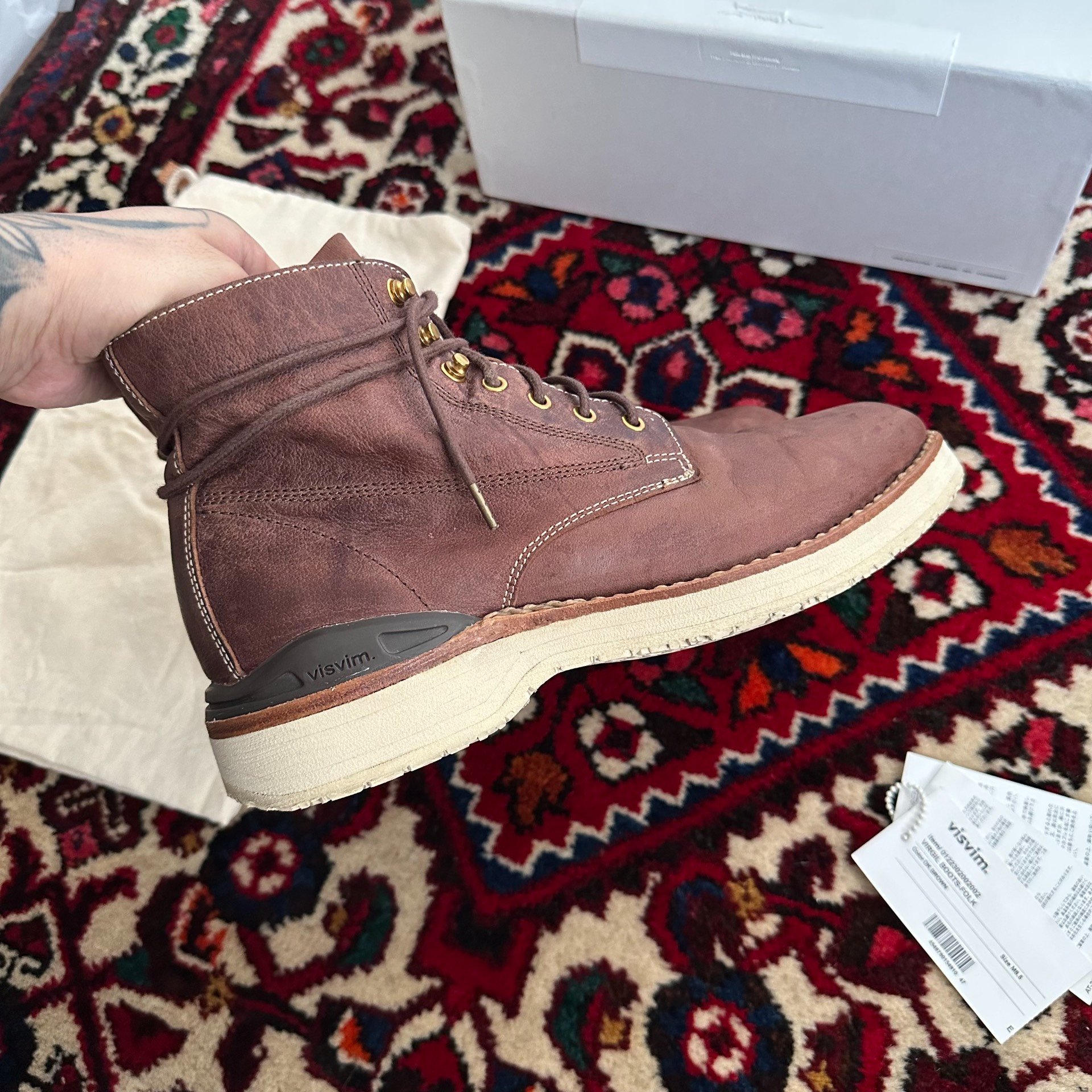 visvim 22AW Virgil Folk Leather Boots — detail
