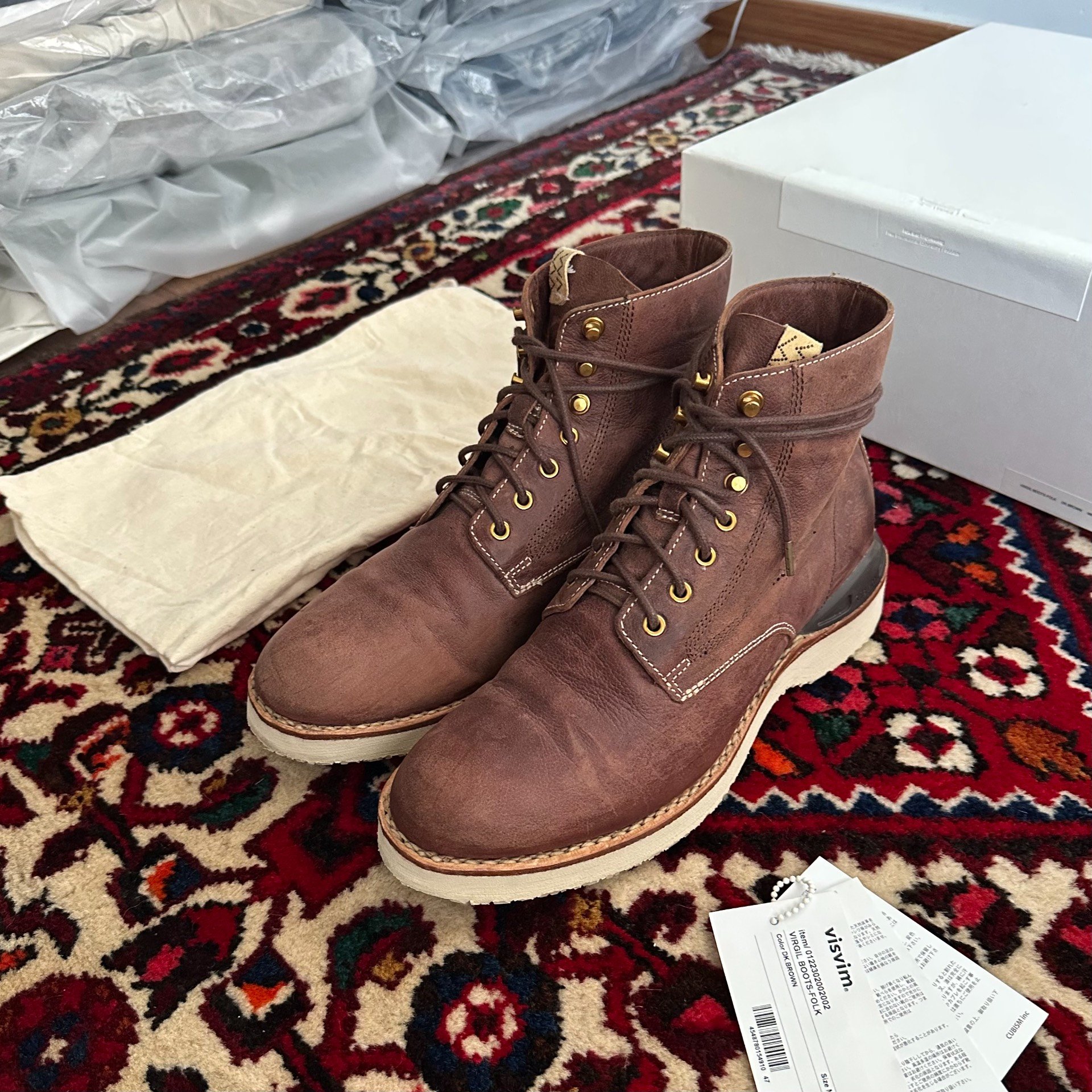 visvim 22AW Virgil Folk Leather Boots — front