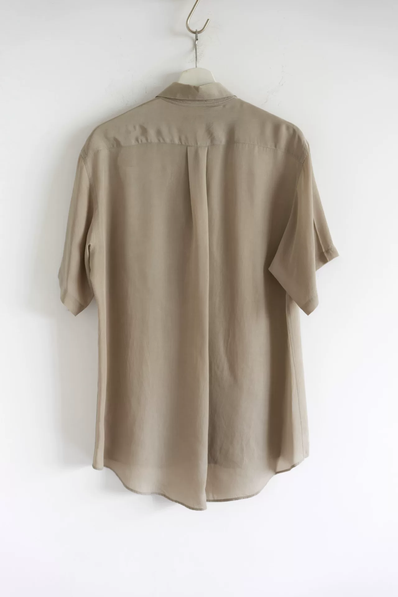 Yohji Yamamoto 04ss Beige Cupro Shirt — front