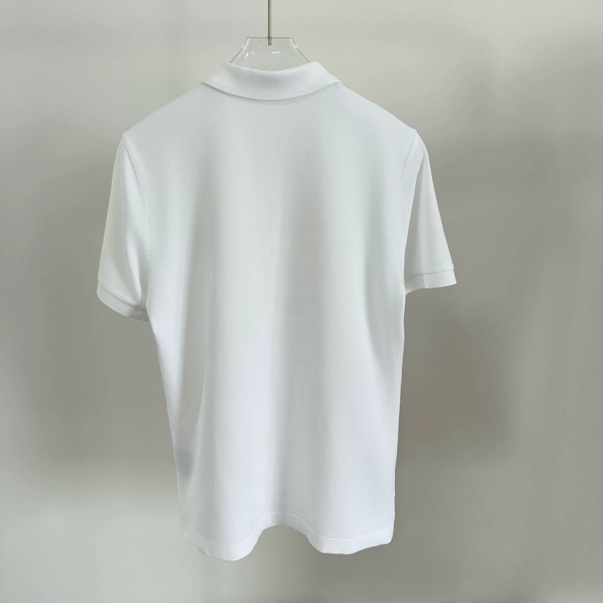 Dior White CD Embroidery Short-Sleeve Polo — detail