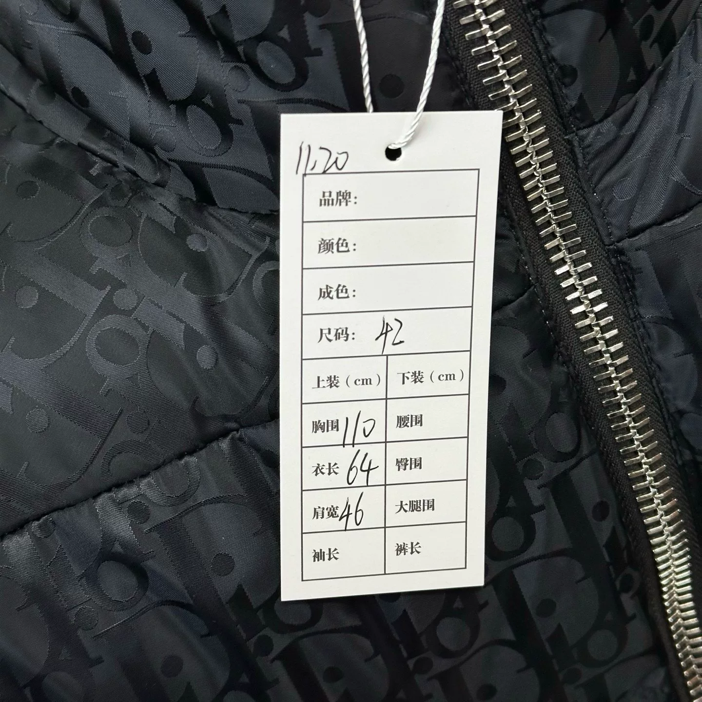 Dior High Collar Logo Down Jacket — label
