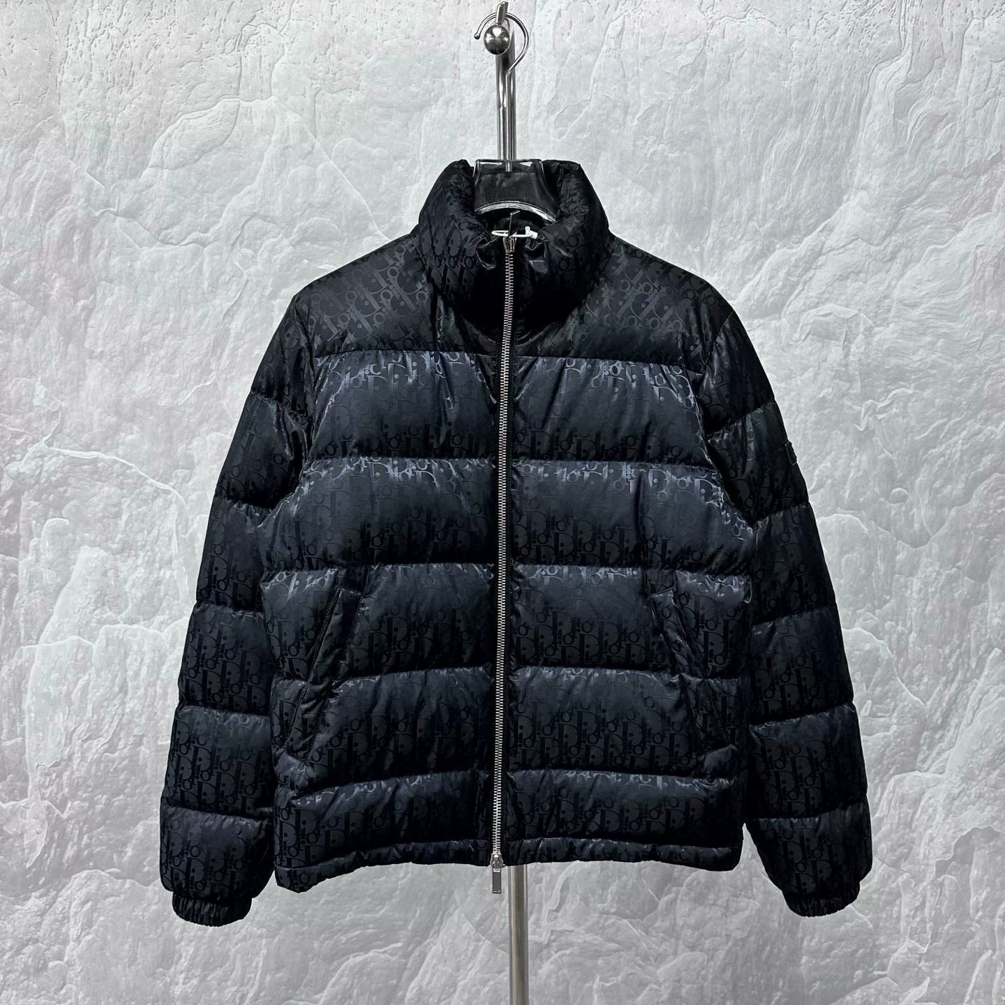 Dior High Collar Logo Down Jacket