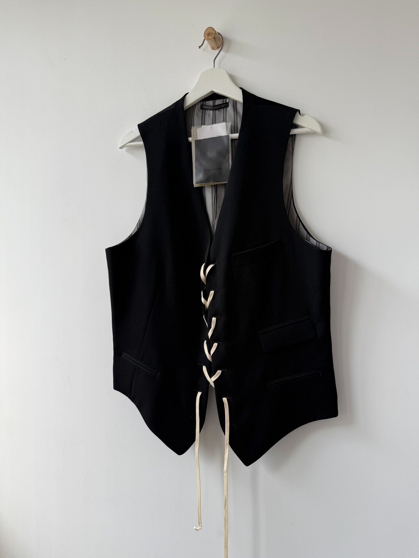 Yohji Yamamoto 21SS Lacing Vest — back