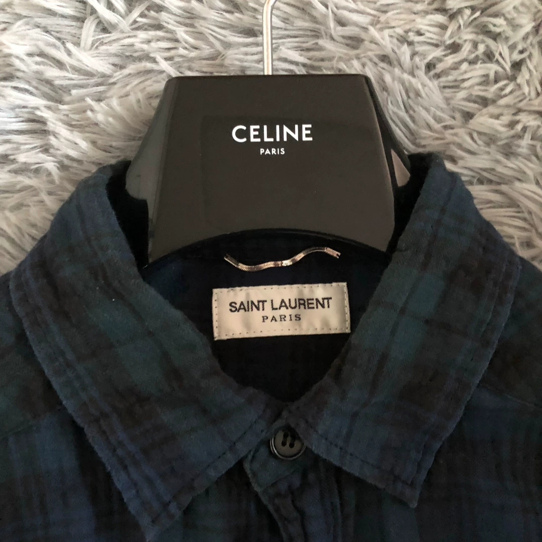 Saint Laurent 16SS Gradient Plaid Shirt — front