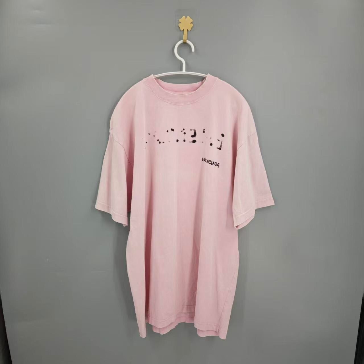 Balenciaga Blurred Letter Print T-shirt