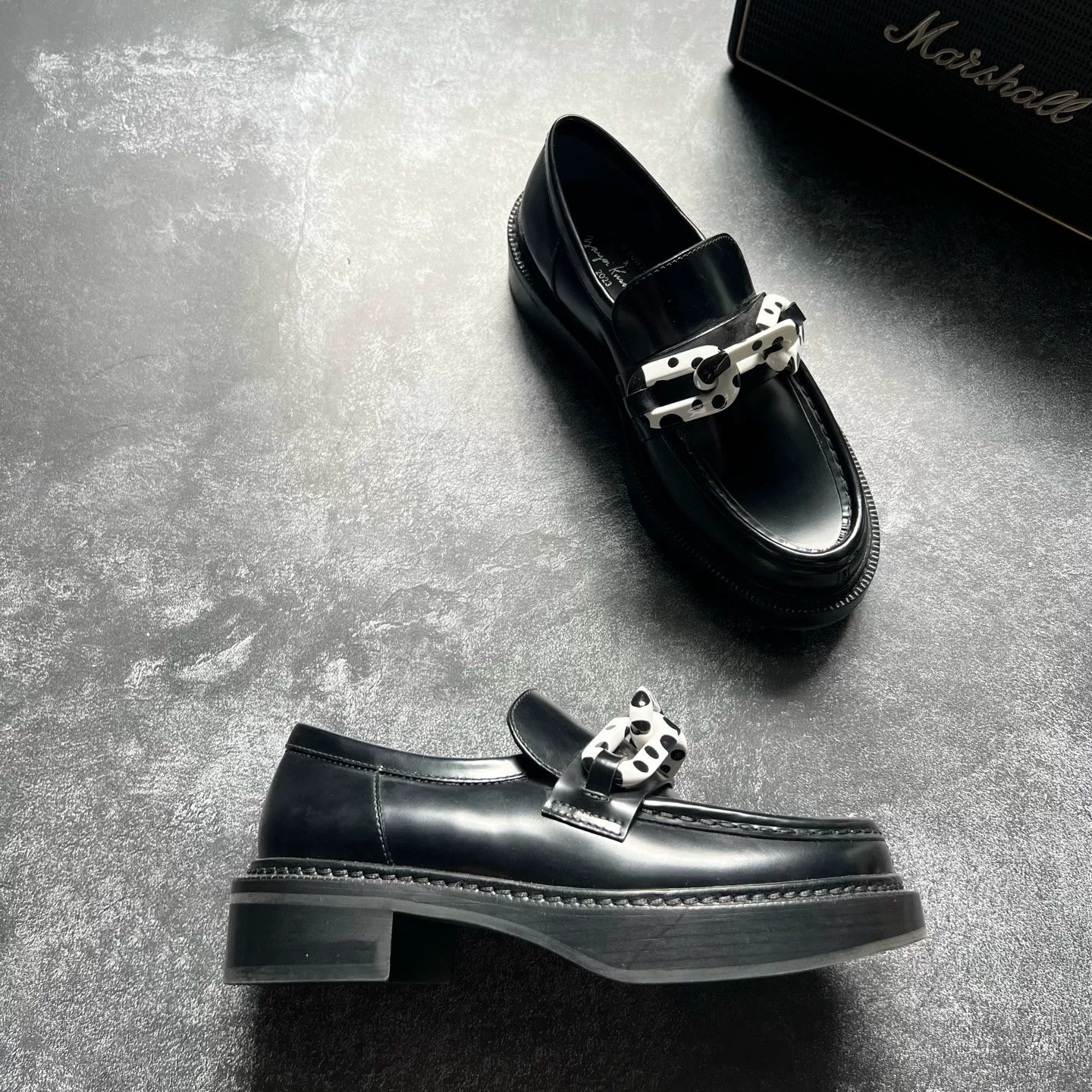 Louis Vuitton Yayoi Kusama Chain Loafers — label