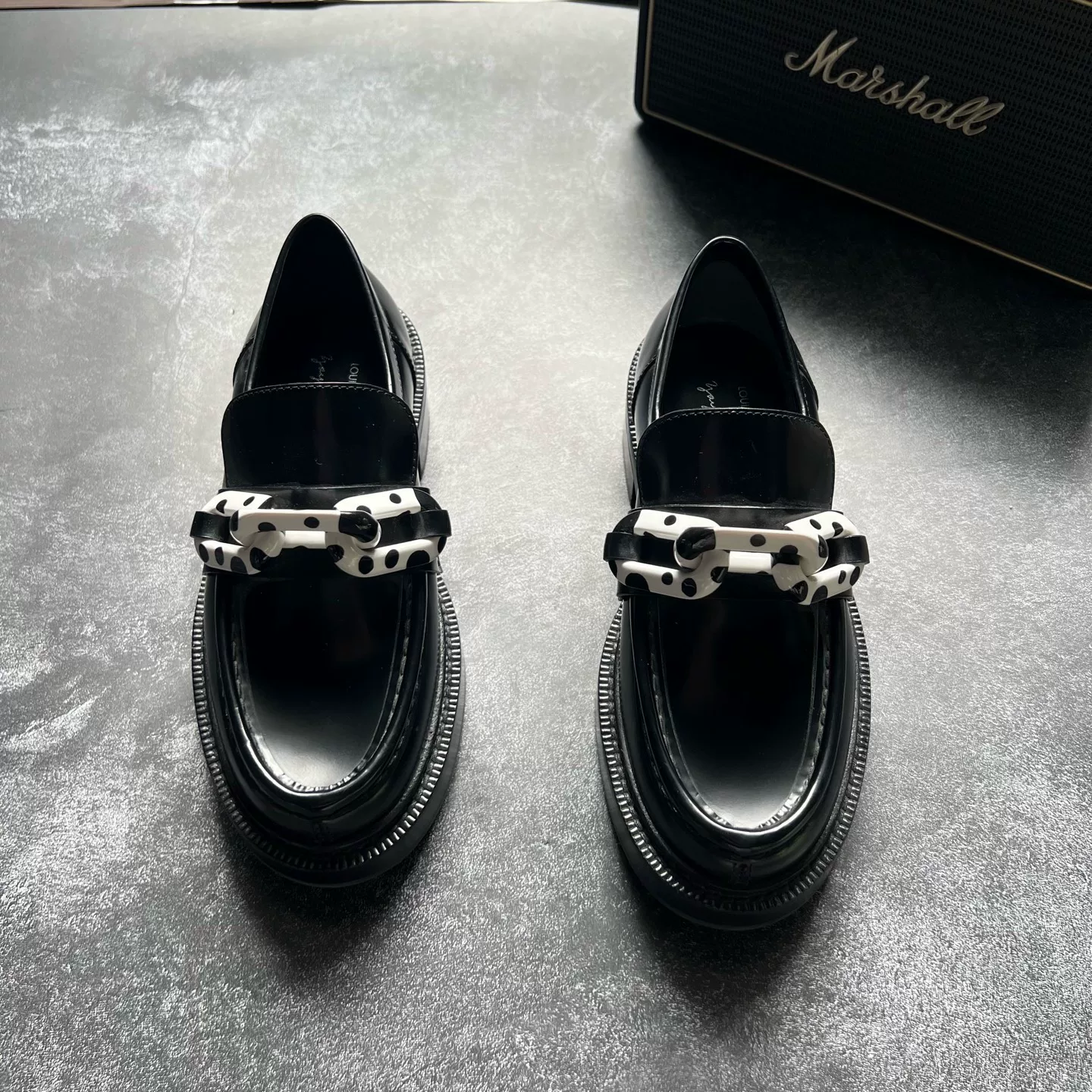 Louis Vuitton Yayoi Kusama Chain Loafers — back