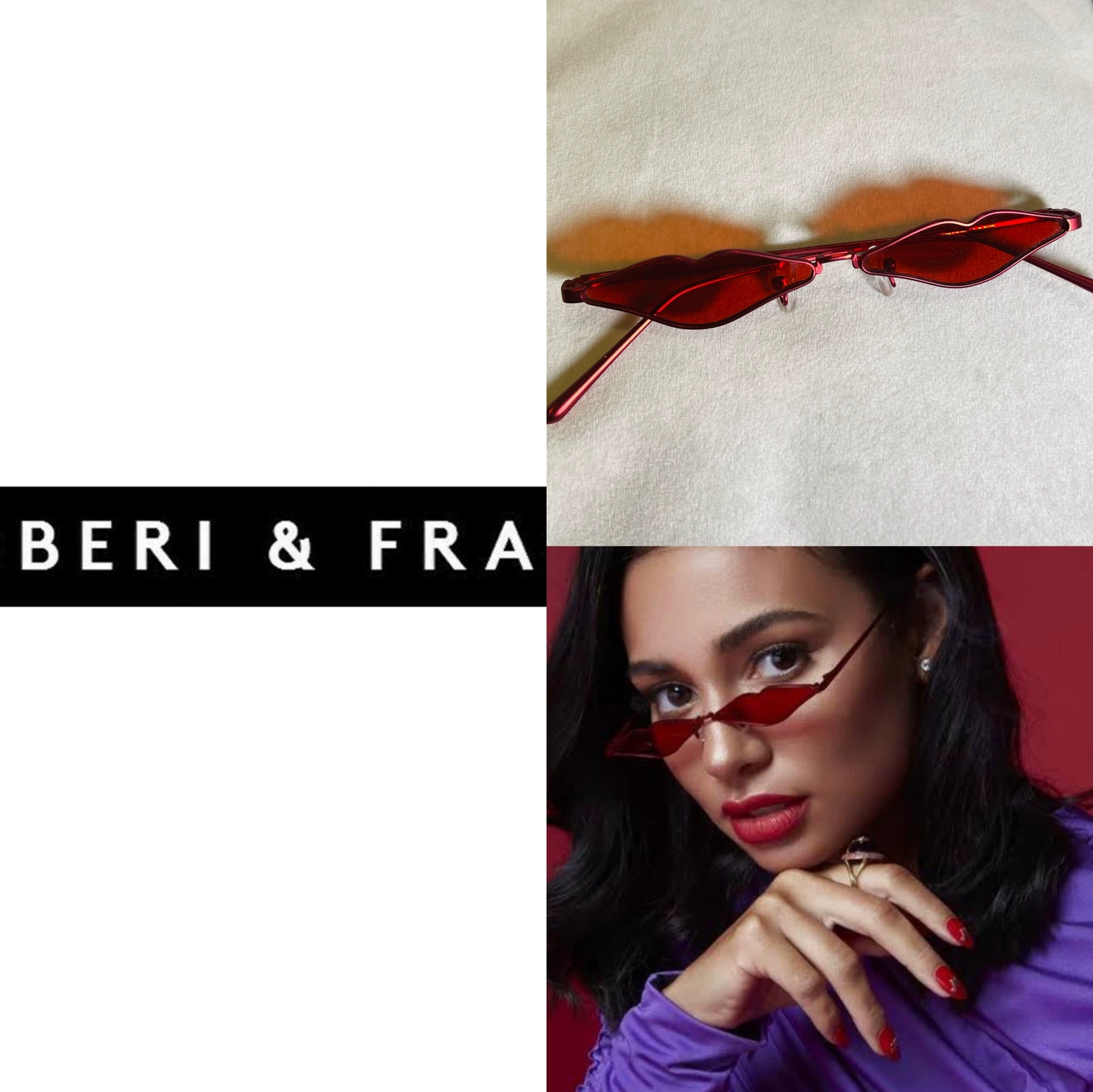 Roberi & Fraud Red Lip Sunglasses