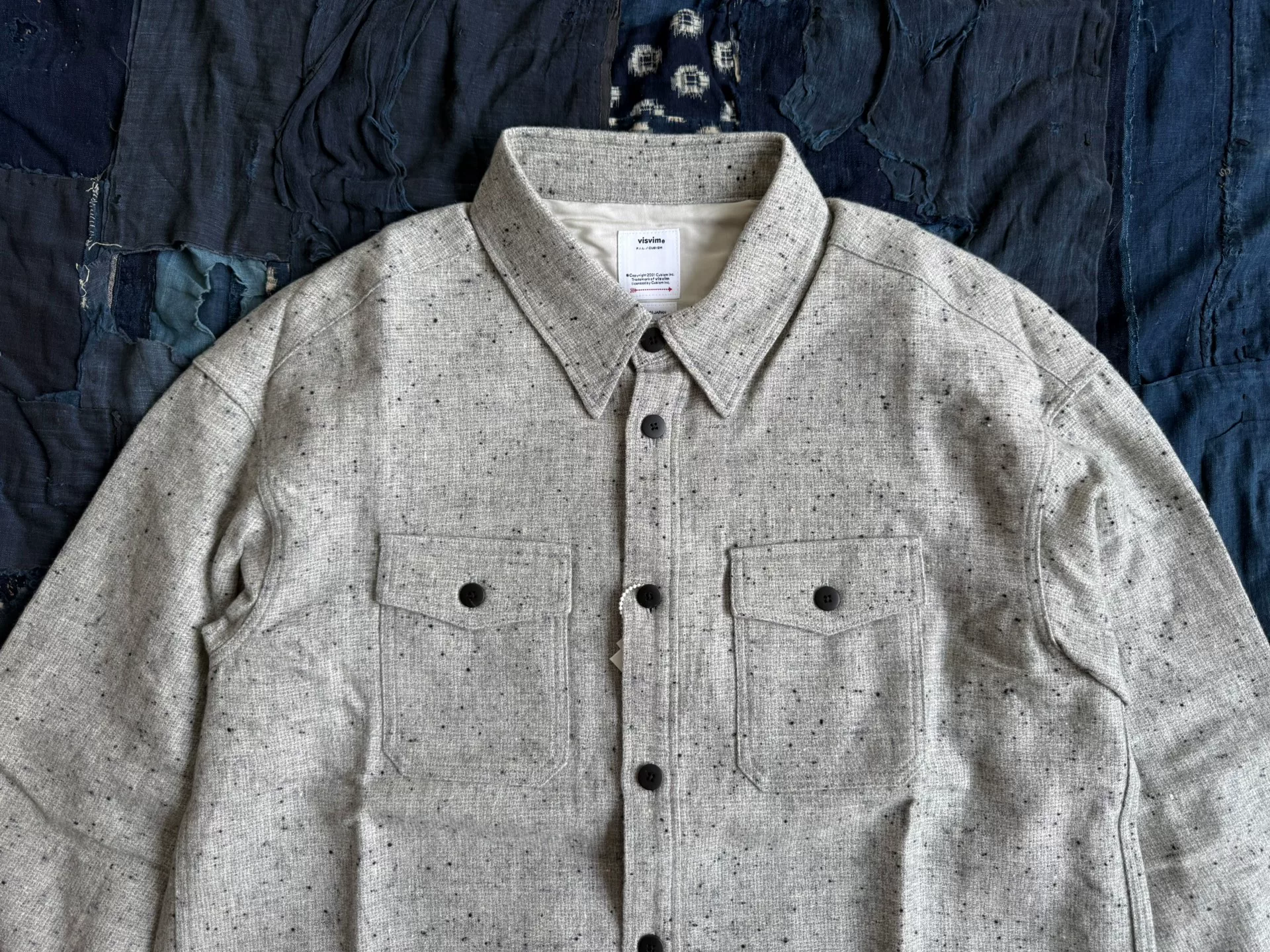 VISVIM 25AW LUMBER TWEED L/S SHIRT — detail