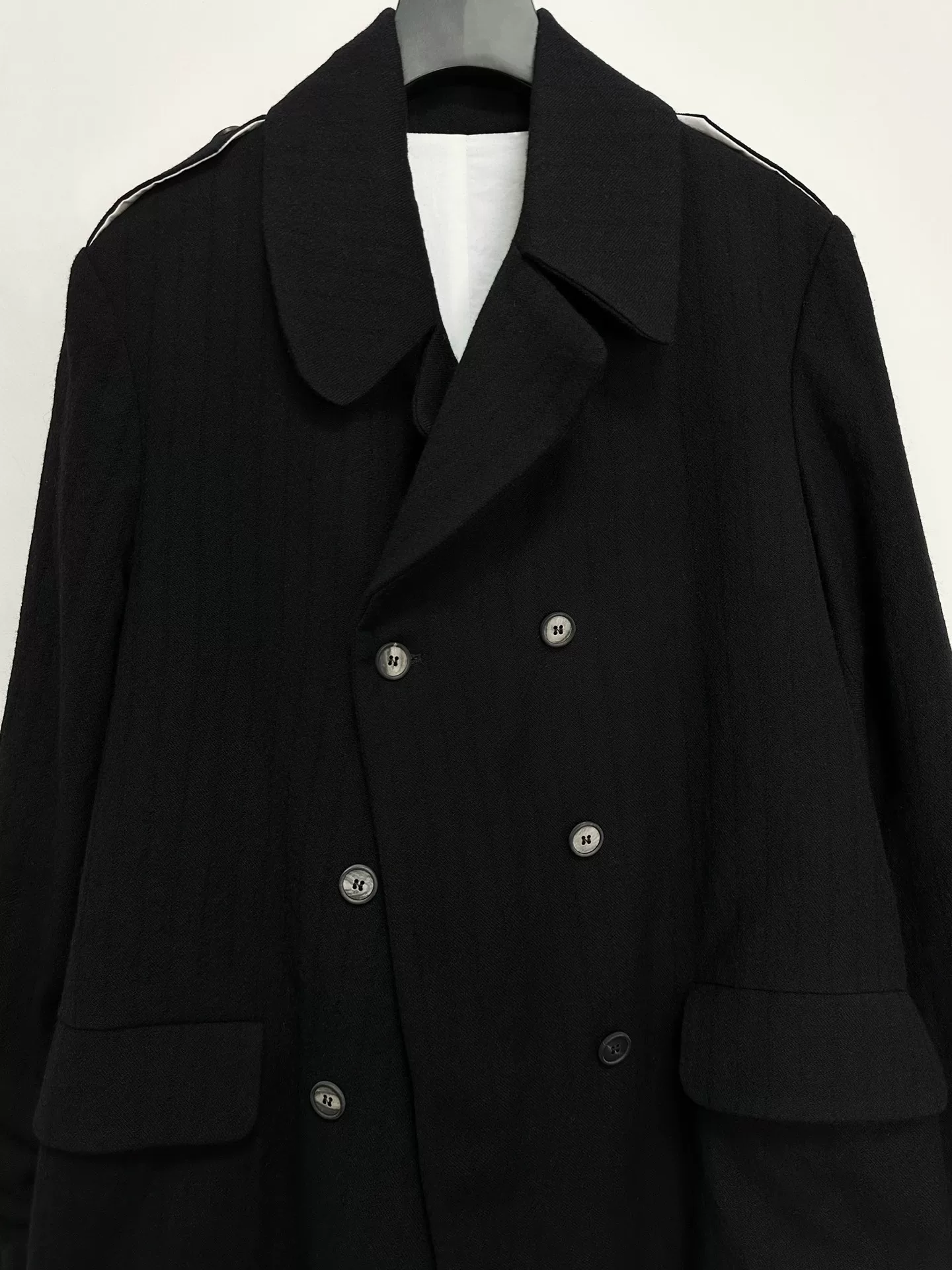 Bergfabel Double-Breasted Wool Long Coat — back