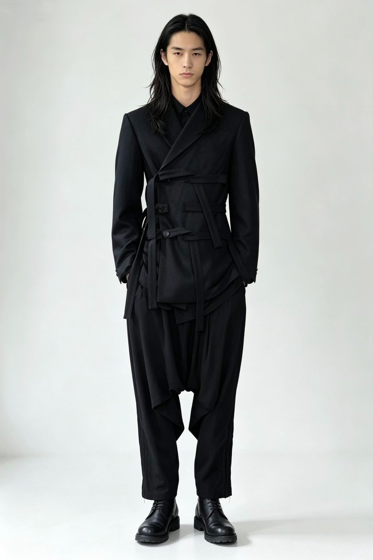 Yohji Yamamoto 23AW Strap Suit — detail