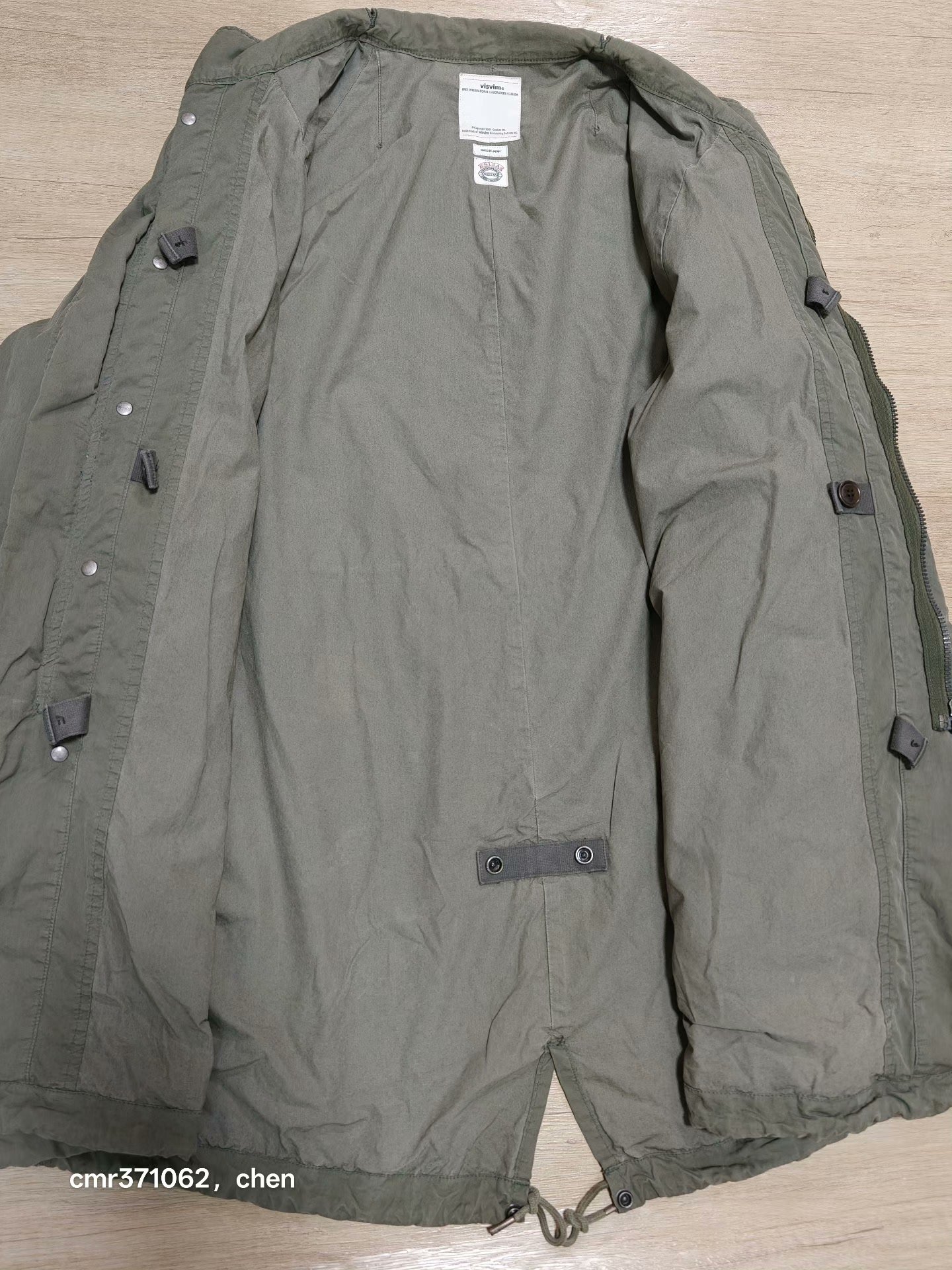 visvim 18ss Six Five Fishtail Parka — label