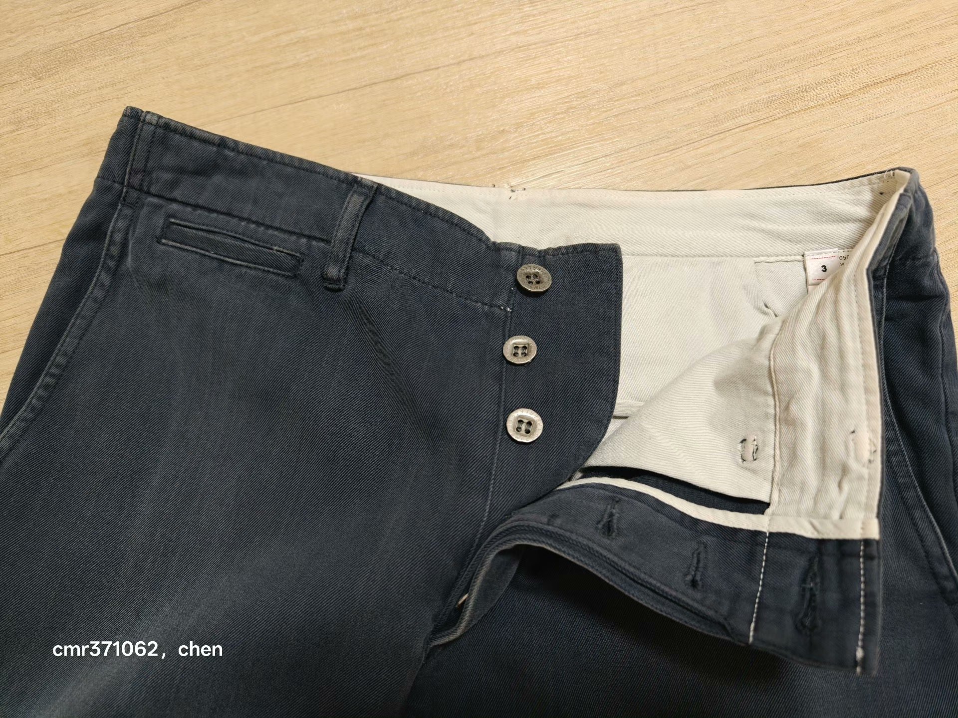 VISVIM 23 ICT CHINO PANTS DMGD — label