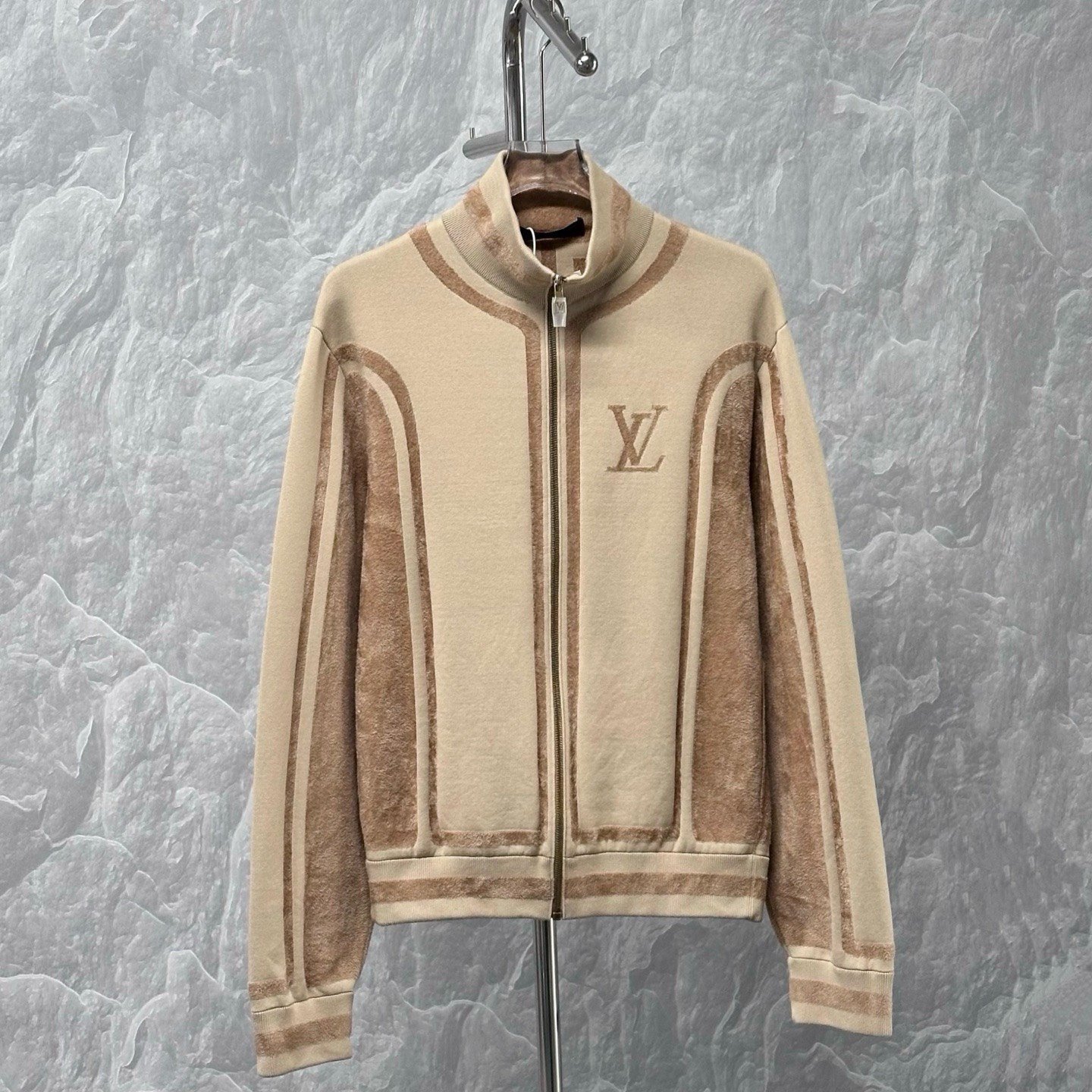Louis Vuitton SS26 Logo Knit Zip Jacket