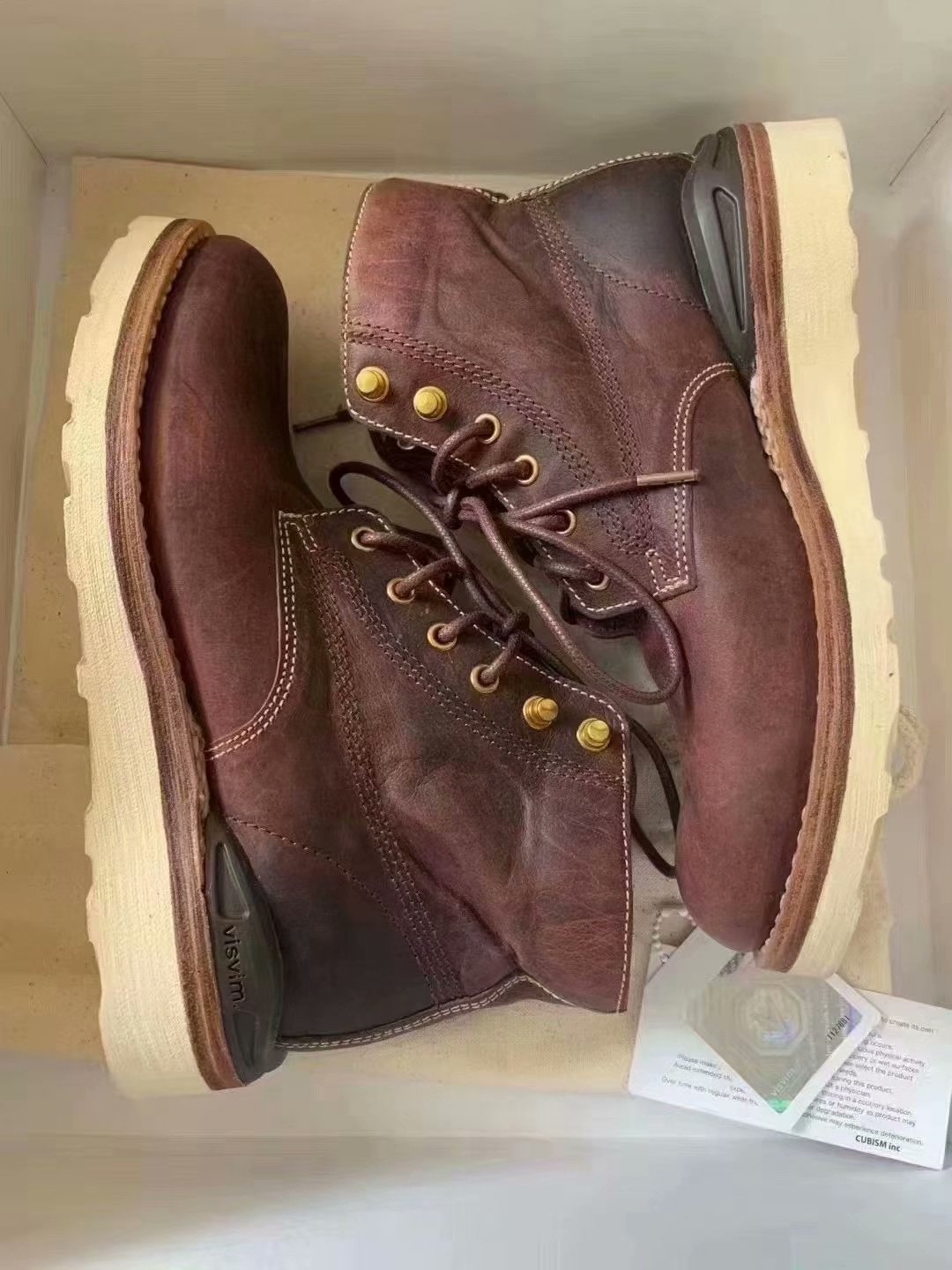 visvim 19ss Spot Virgil Folk Boots — label