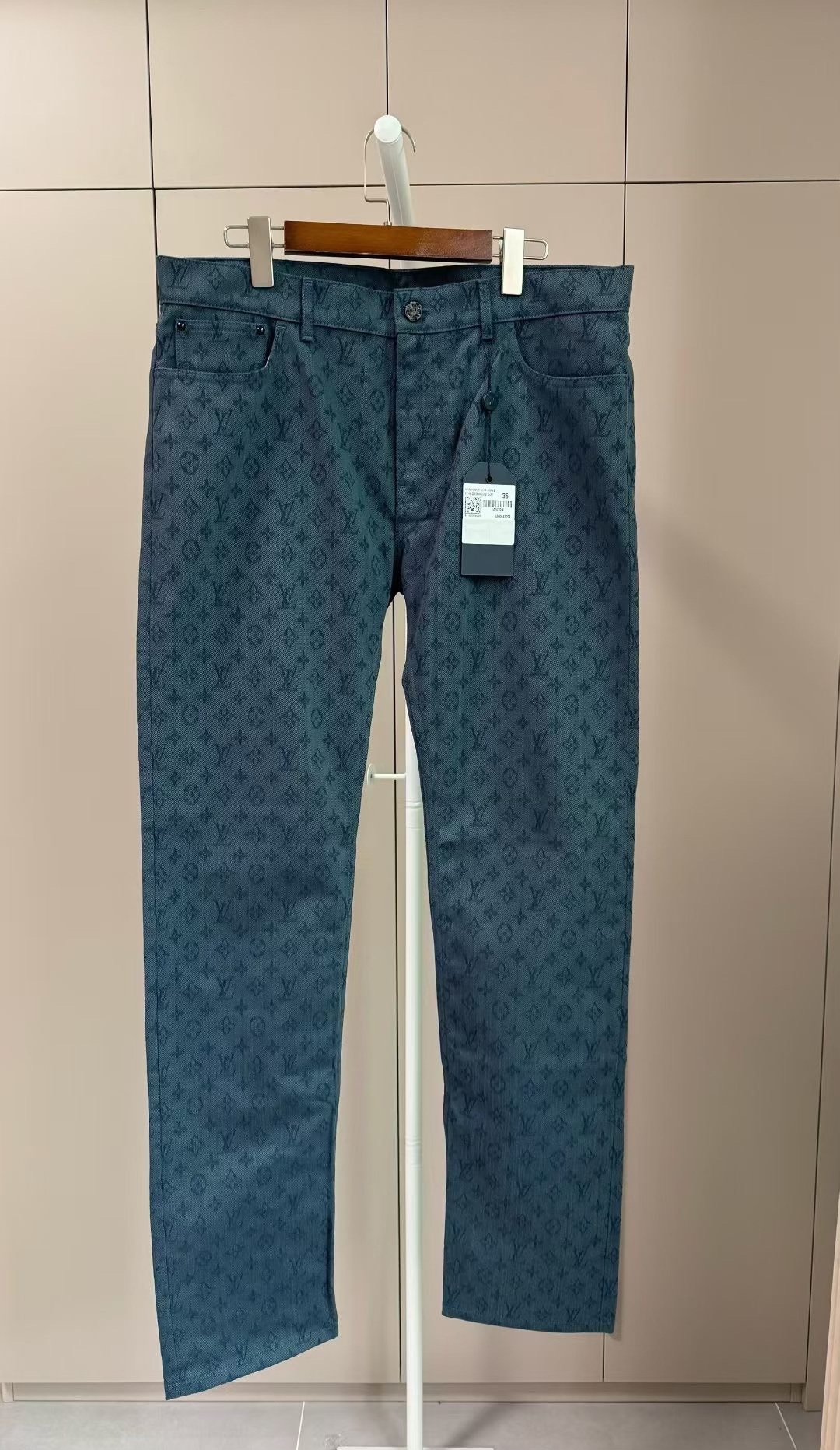 Louis Vuitton Blue Monogram Slim Jeans