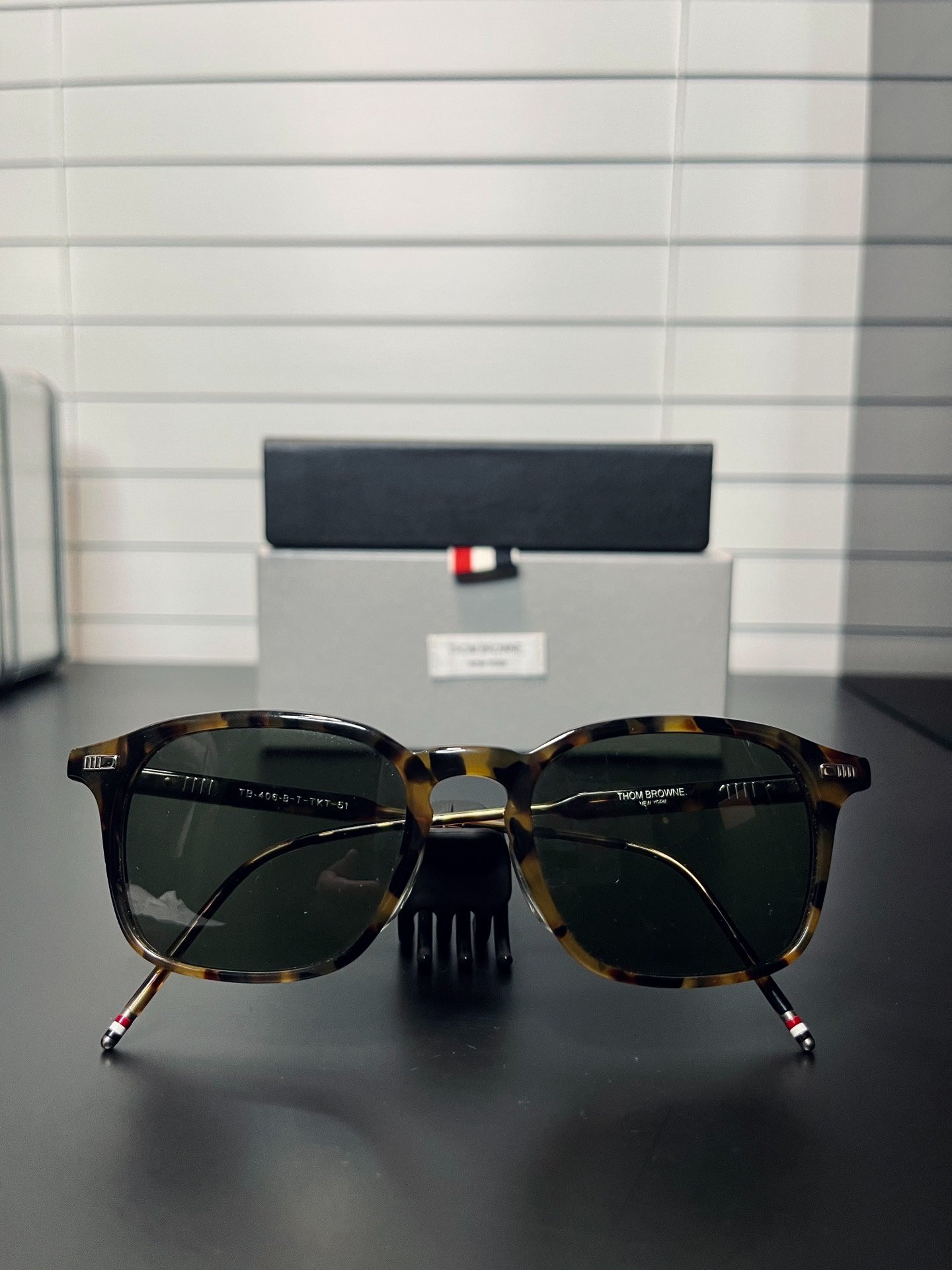 Thom Browne TB-406 Tortoiseshell Sunglasses
