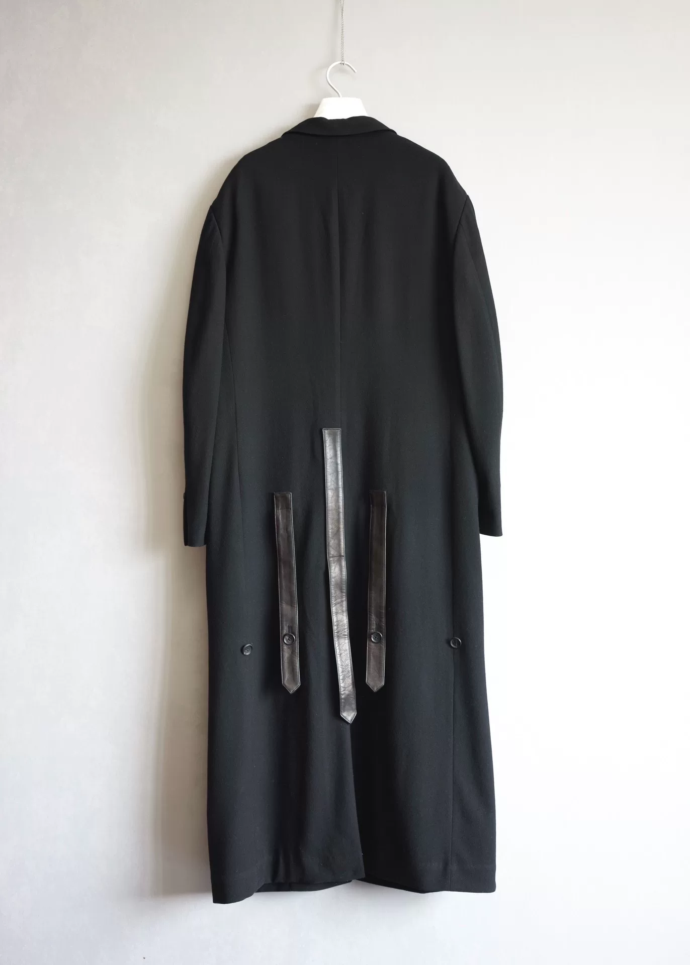 Yohji Yamamoto Flannel Striped Coat — back